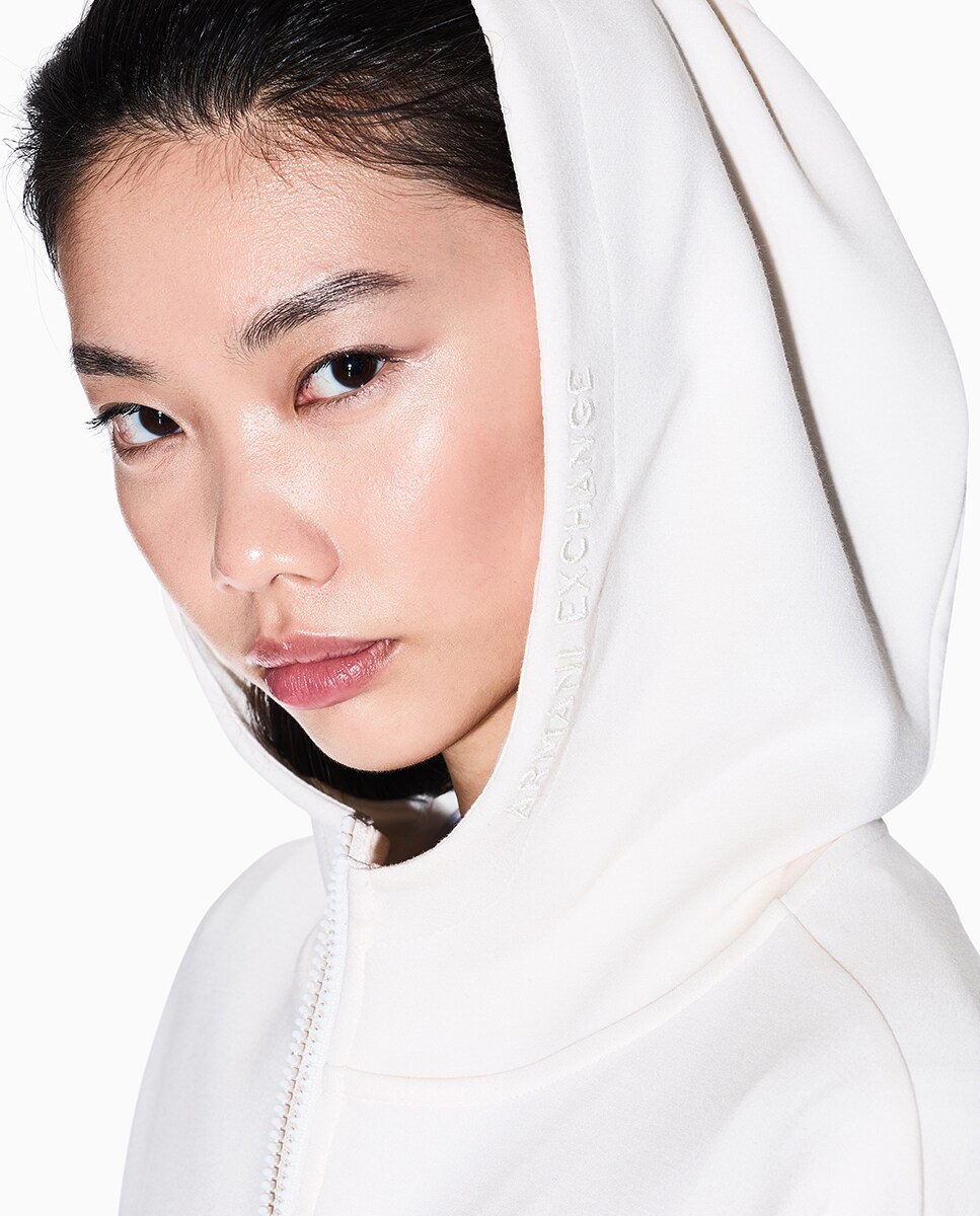 Sudadera de mujer con capucha y media cremallera · Armani Exchange