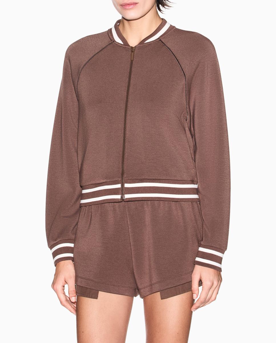 Armani Exchange - Sudadera de mujer tipo bomber con logo.