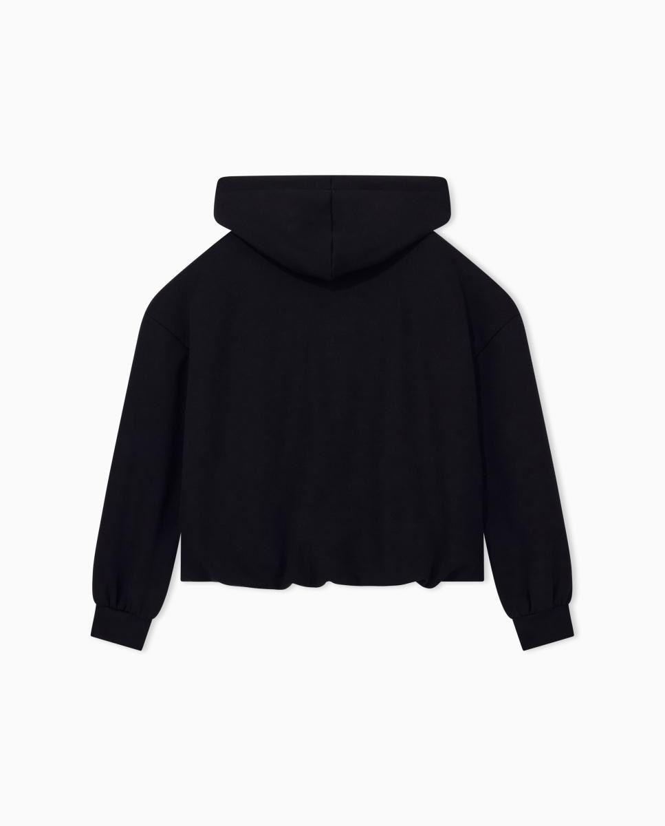 Sweatshirt com Capuz e Logótipo Preto-3