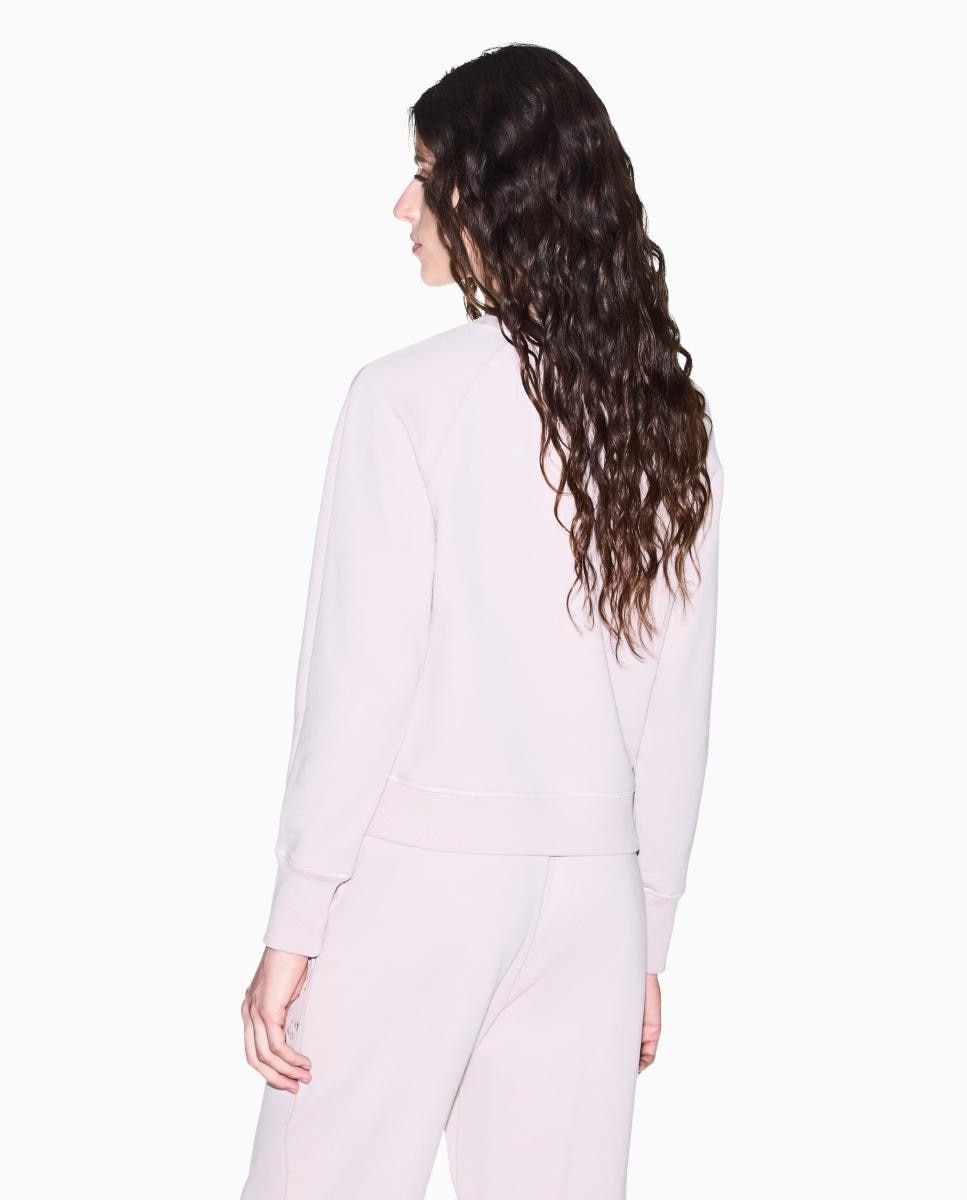 Sweatshirt de French Terry com Capuz Lilás-3