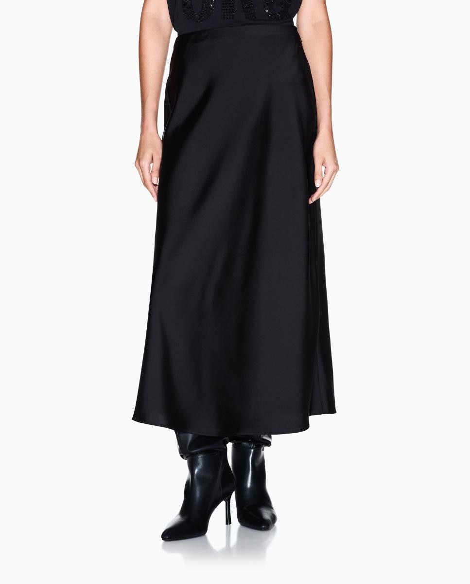 Armani Exchange - Falda larga en satén.