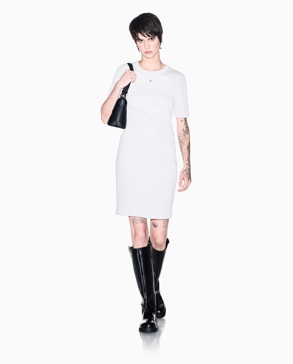 Imagem 0 de Vestido de Malha Canelada Midi
