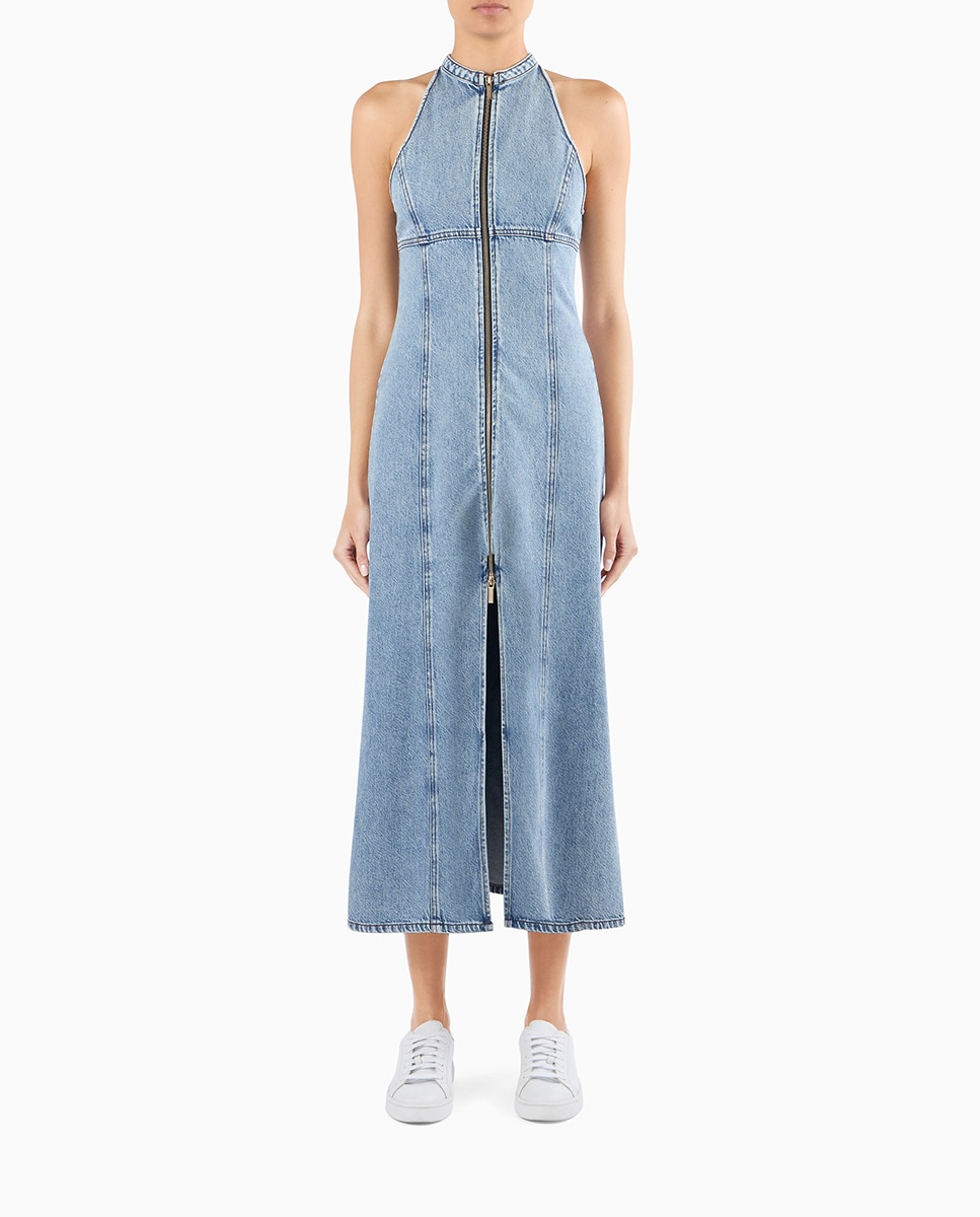 Imagem 0 de Vestido Comprido de Ganga sem Mangas