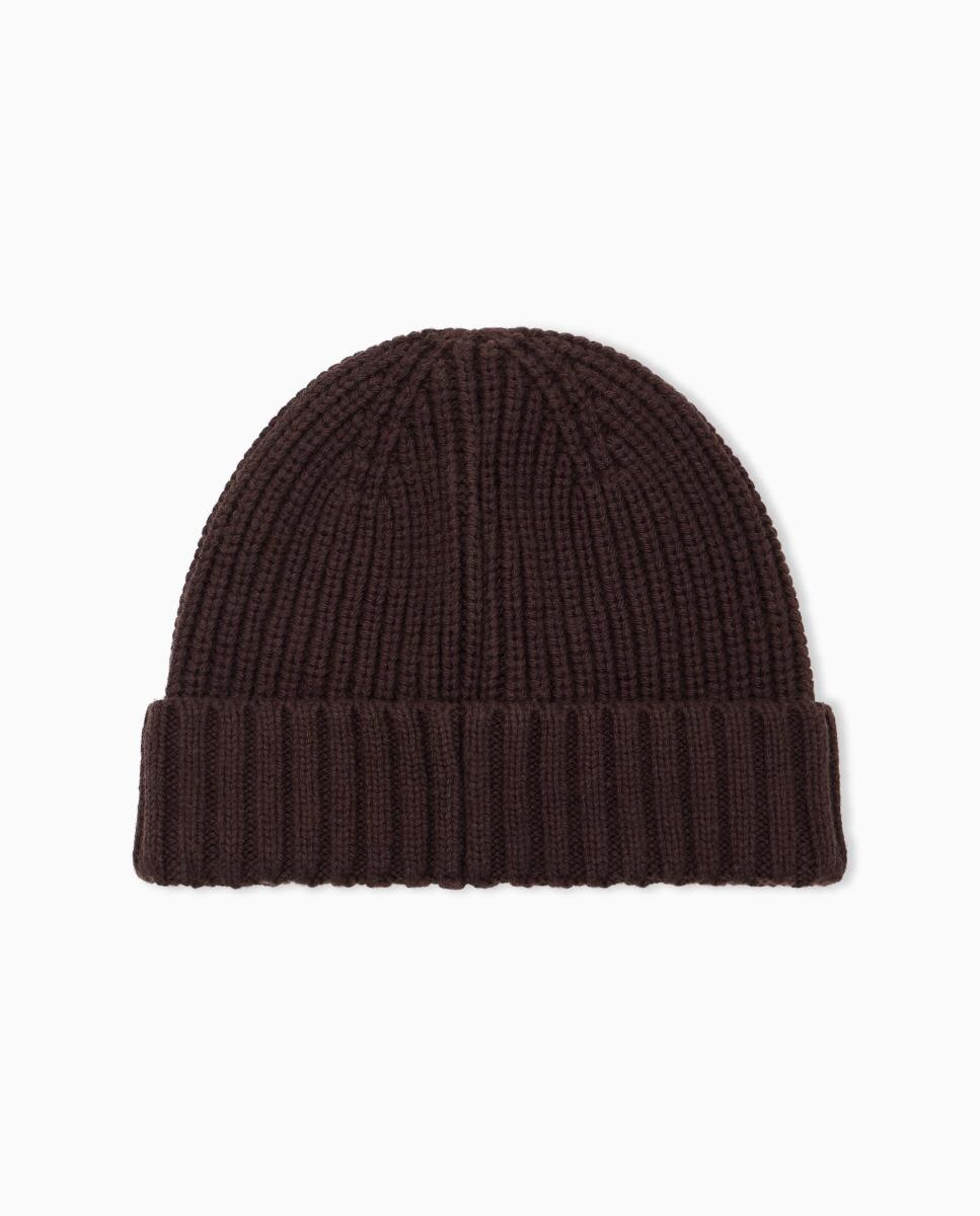 Gorro de Malha com Logótipo de Lantejoulas Castanho-escuro-3