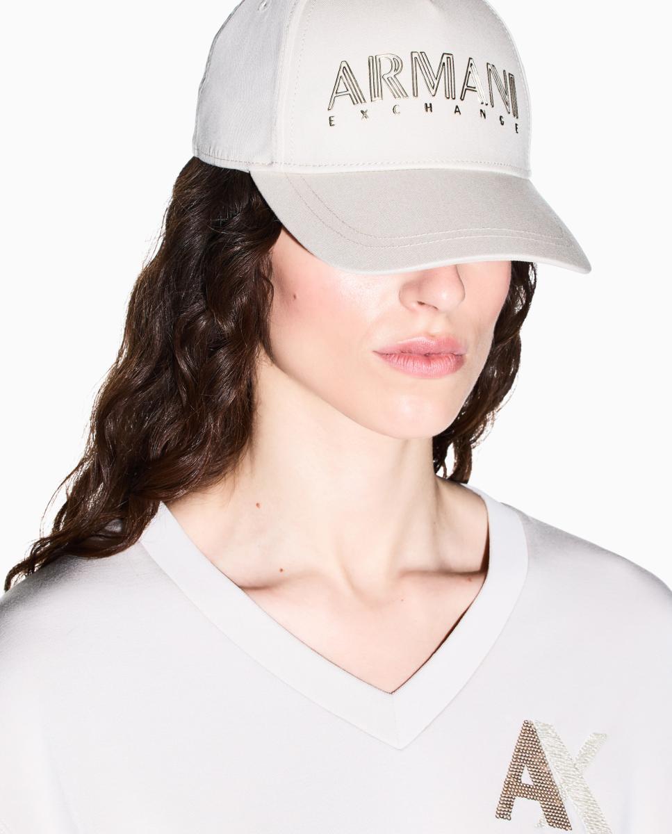 Imagen 2 de Gorra de mujer liso con logo en relieve - Armani Exchange - Gris claro Gris claro