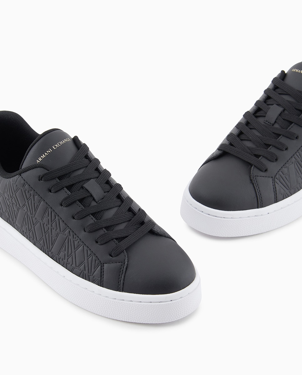 Sapatilhas com Logótipo de Jacquard e Tornozelo Metalizado Preto-5
