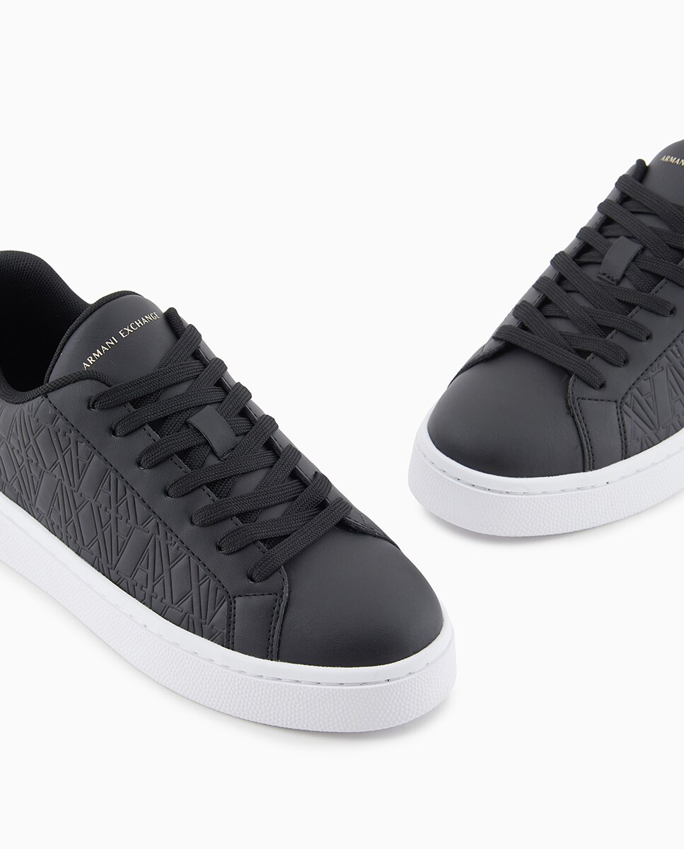 Sapatilhas com Logótipo de Jacquard e Tornozelo Metalizado Preto-5