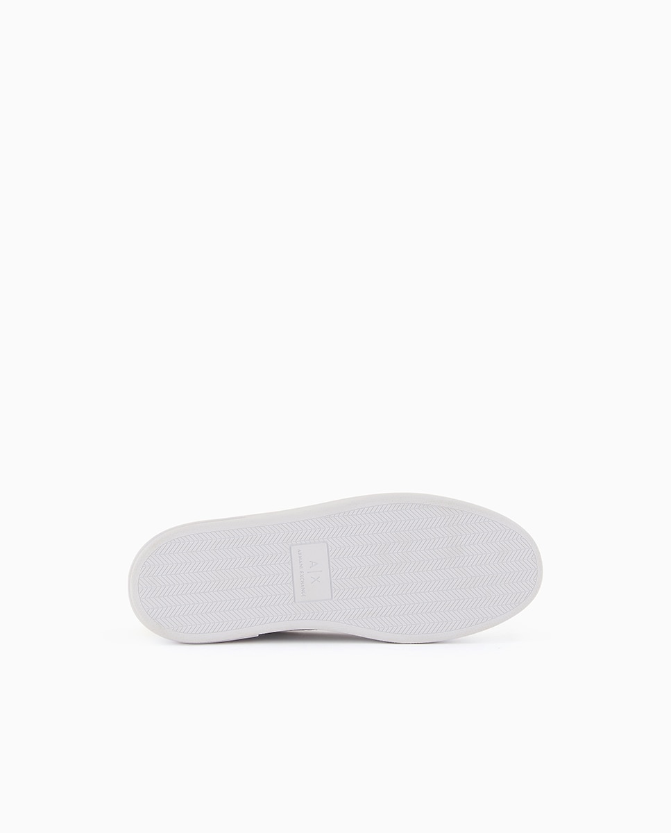 Sapatilhas com Logótipo de Jacquard e Tornozelo Metalizado Branco-6