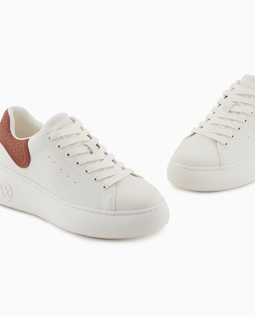 Sapatilhas Icon com Sola Chunky e Combinação de Tecidos Branco-5