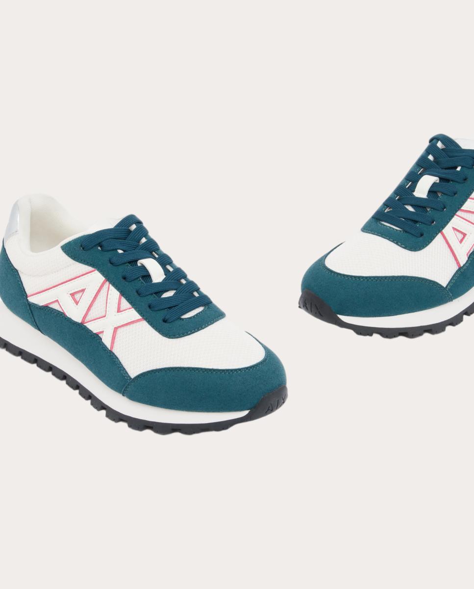 Sapatilhas Retro Runner em Mistura de Materiais Bege-4