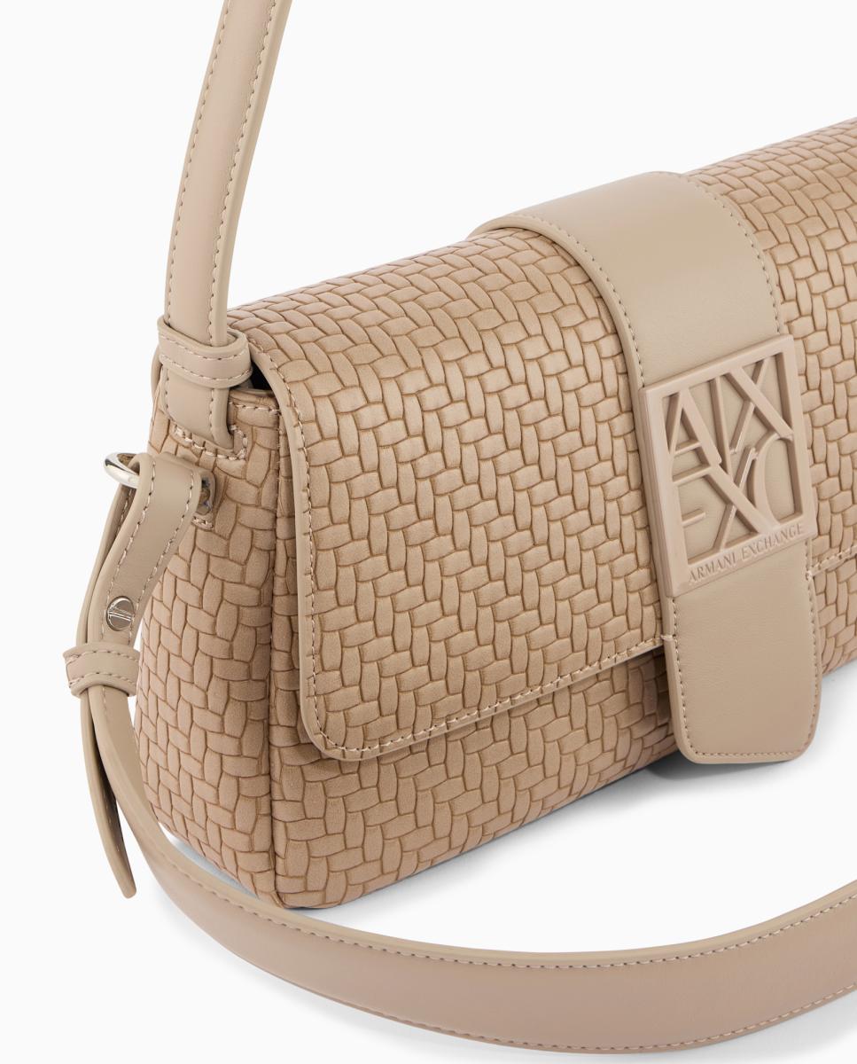 Mala Shopper Grande com Alça Curta e Alça Comprida Caramelo-4