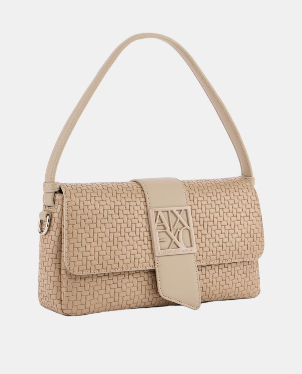 Mala Shopper Grande com Alça Curta e Alça Comprida Caramelo-5