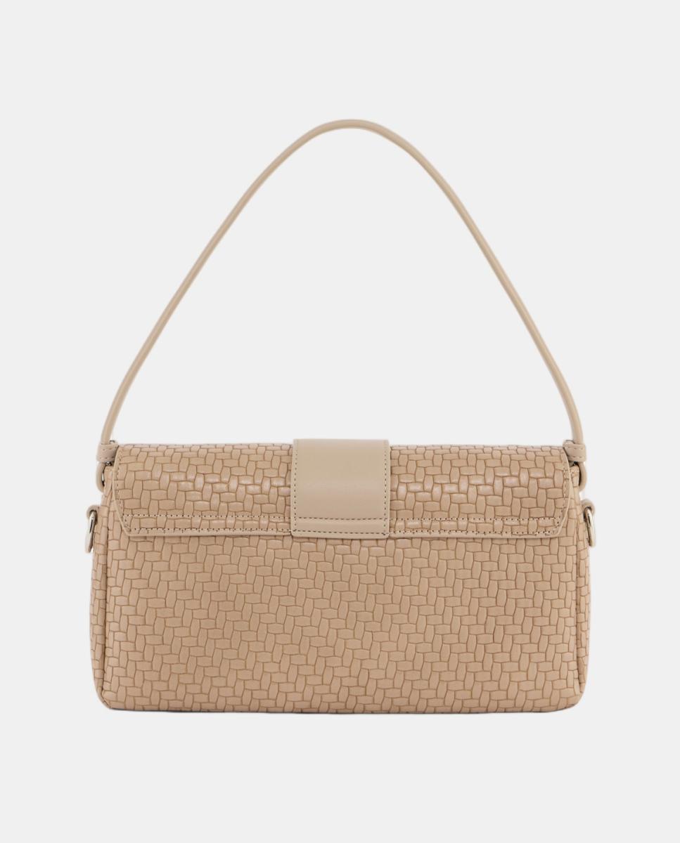 Mala Shopper Grande com Alça Curta e Alça Comprida Caramelo-6