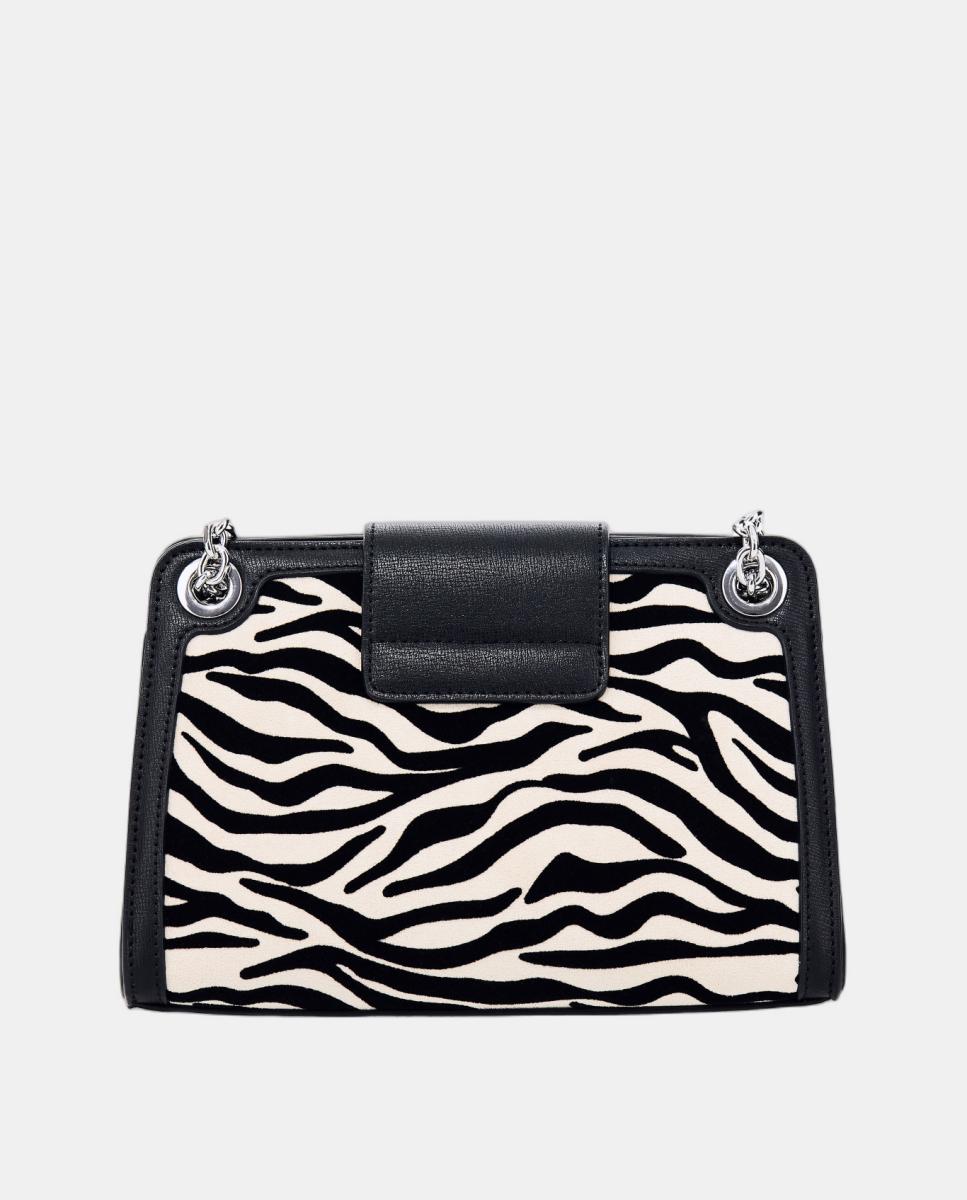 Mala com Estampado Animal de Zebra Multicolor-3