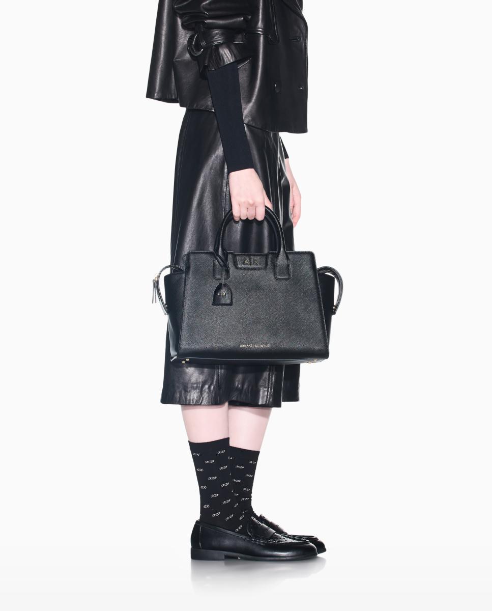 Mala Tipo Tote com Alça Dupla Preto-5