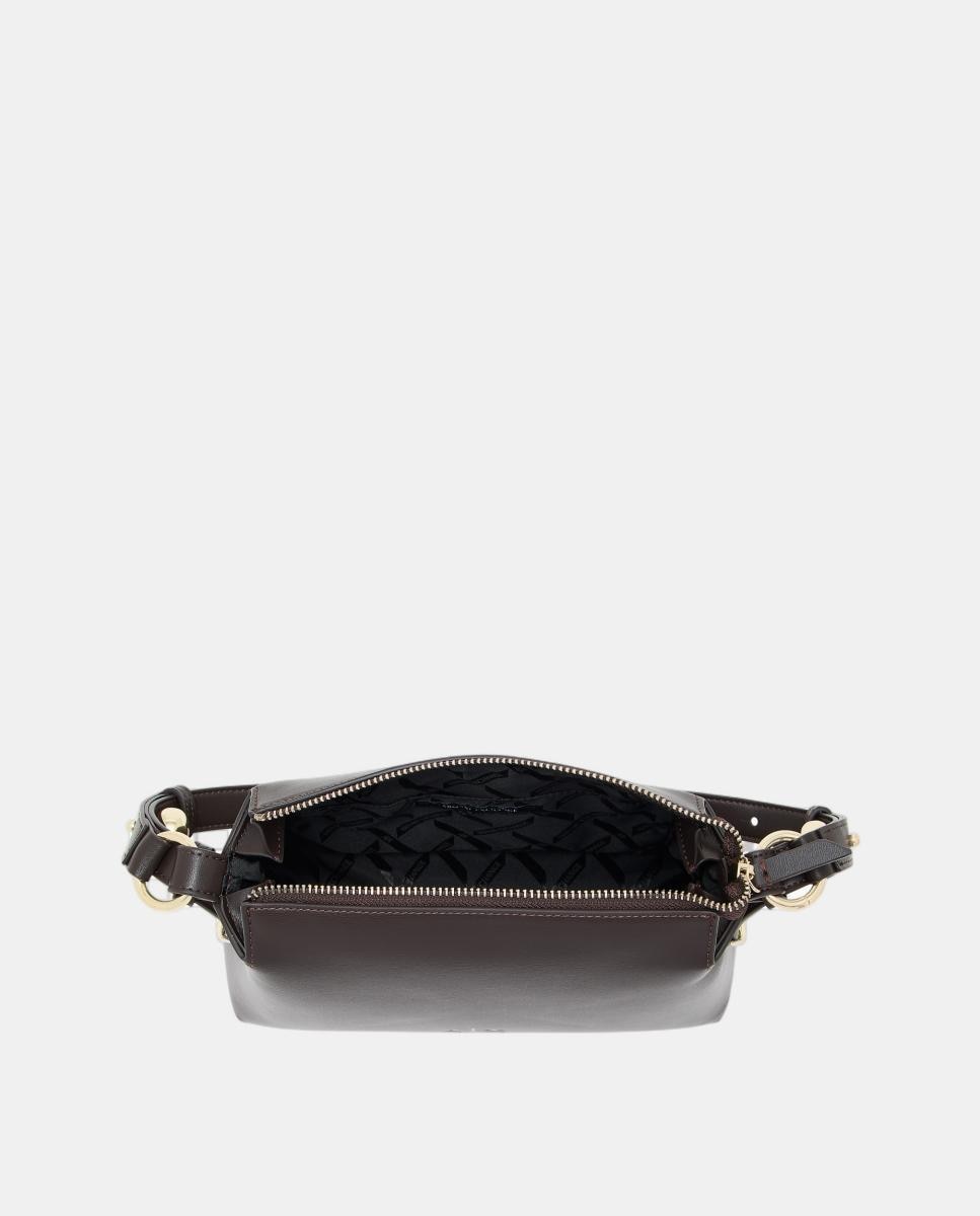 Bolso de mujer de hombro con doble asa - Armani Exchange - Marrón oscuro Marrón oscuro-6