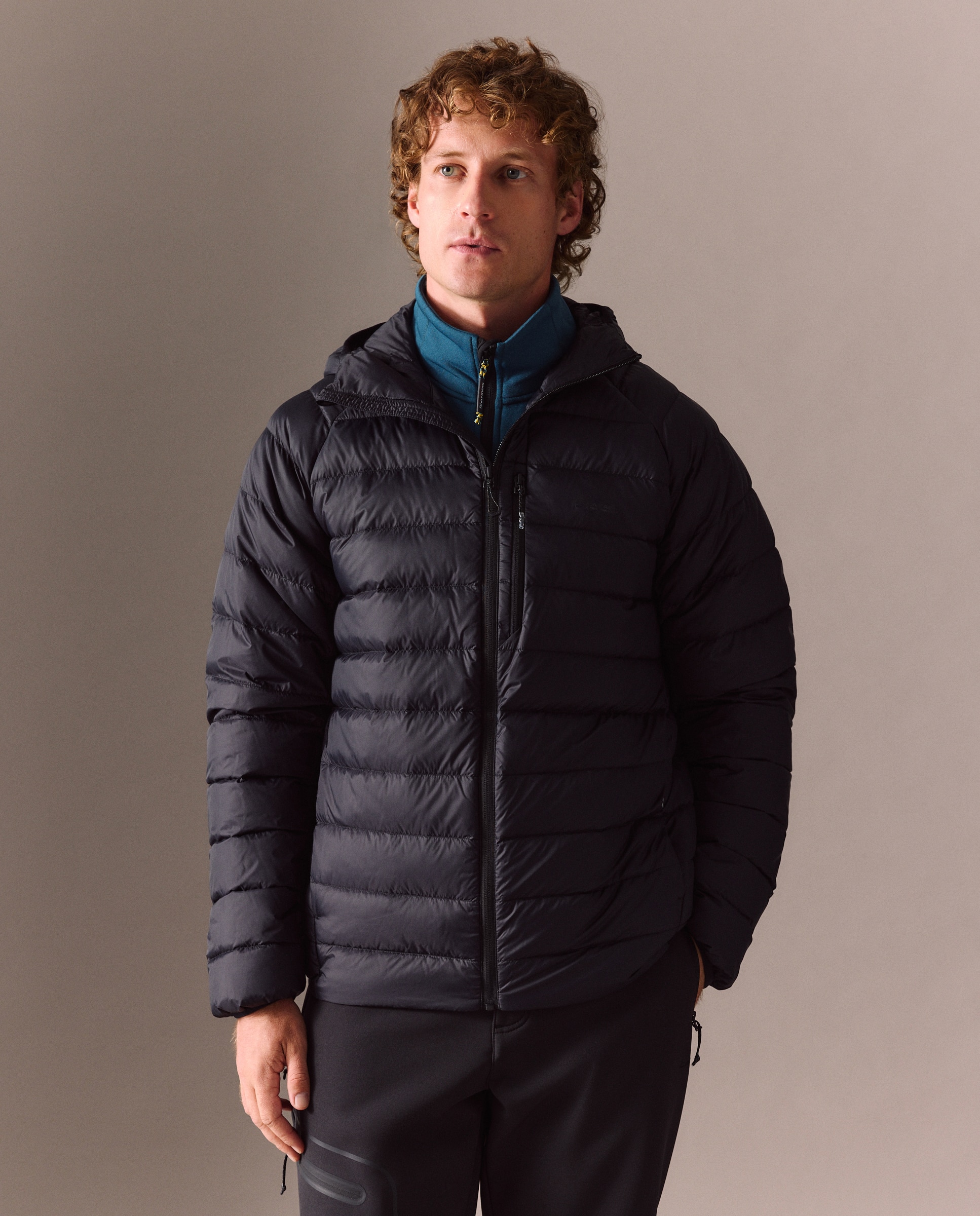 Chaqueta de plumón de montaña de Mountain Pro de hombre - Negro Negro-1