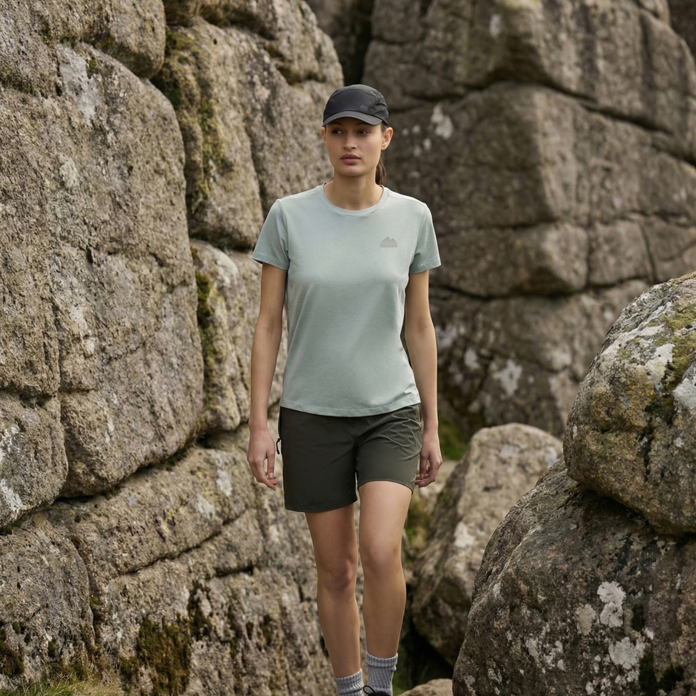 Camisola de Montanha de Mulher Verde-1