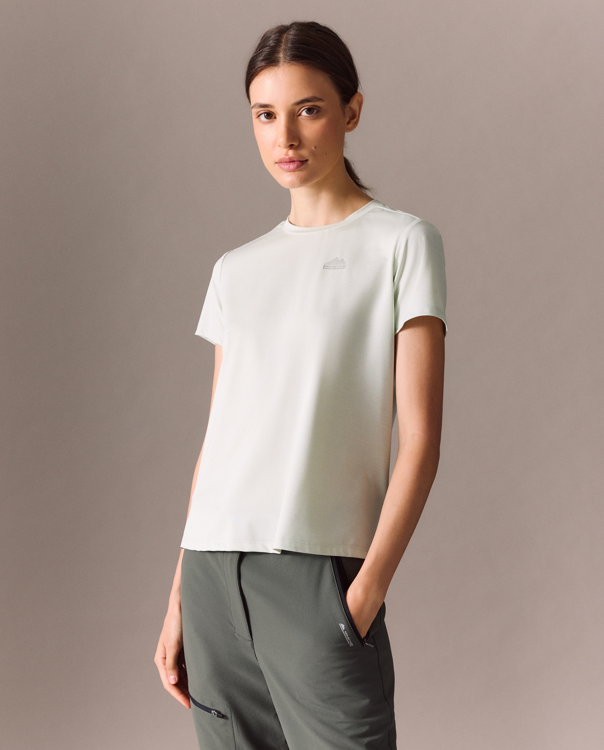 Camiseta de montaña de Mountain Pro de mujer - Verde Verde-1
