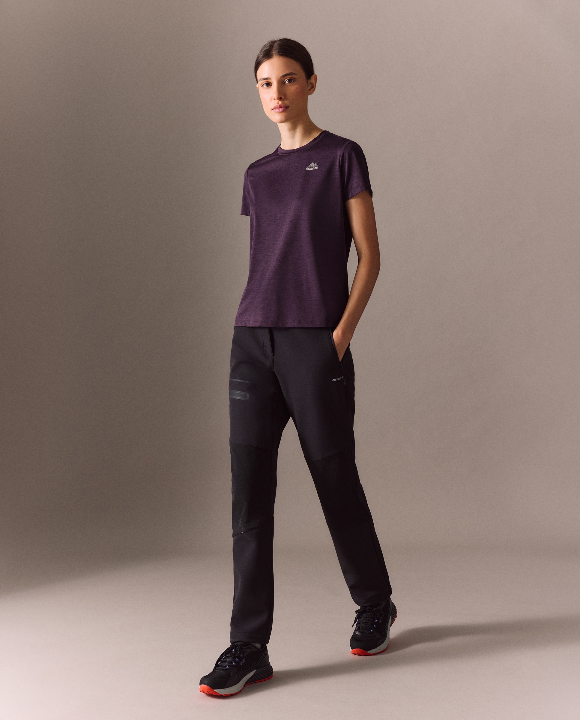 T-shirt de Montanha de Mulher Bordeaux-2
