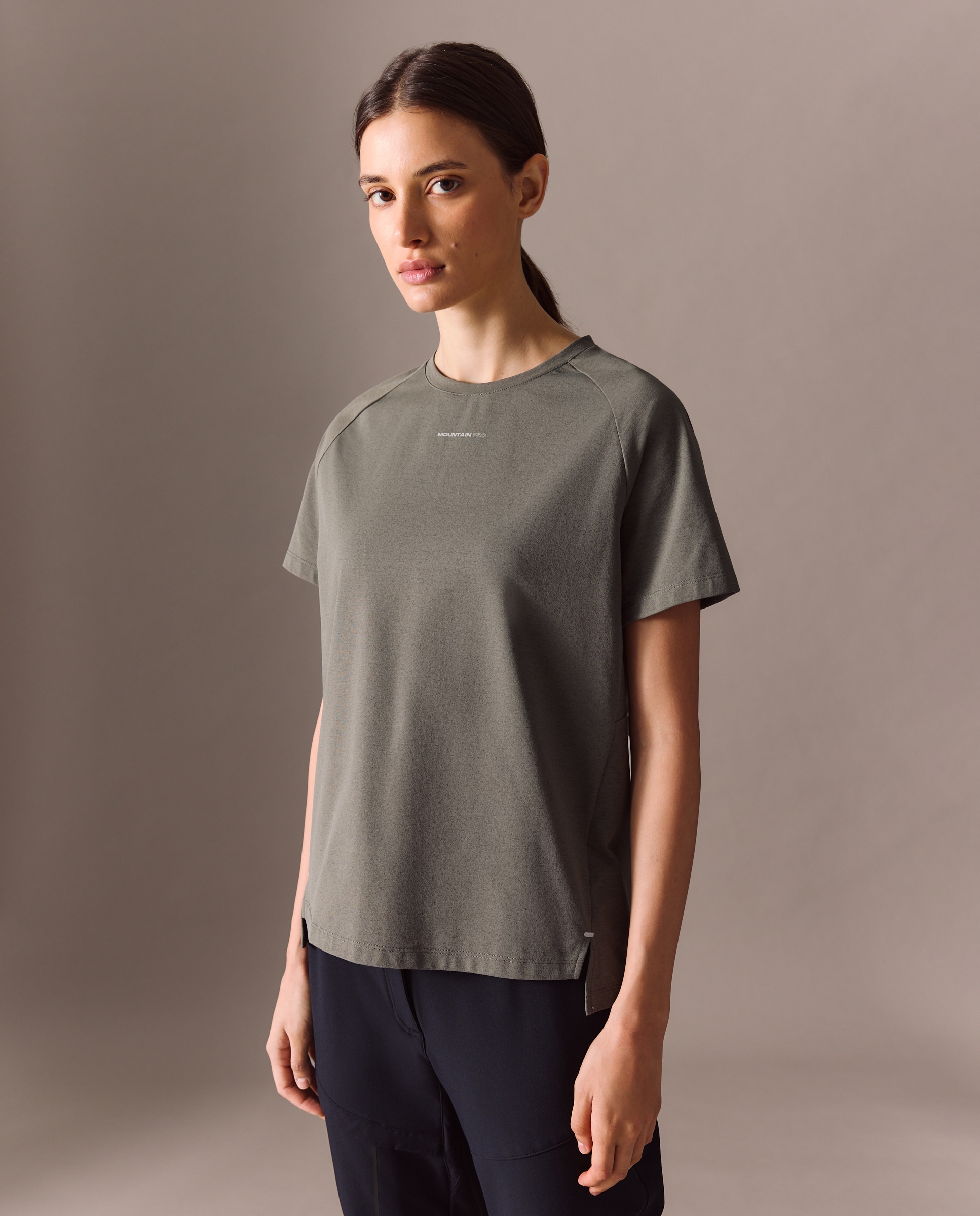 Camiseta de montaña de Mountain Pro de mujer - Verde Verde-1