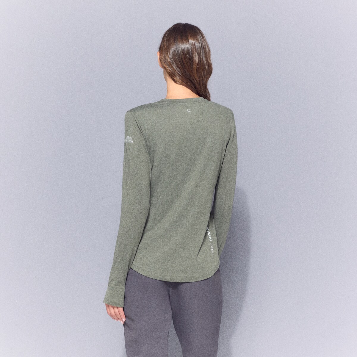 T-shirt de Montanha de Mulher Verde-3