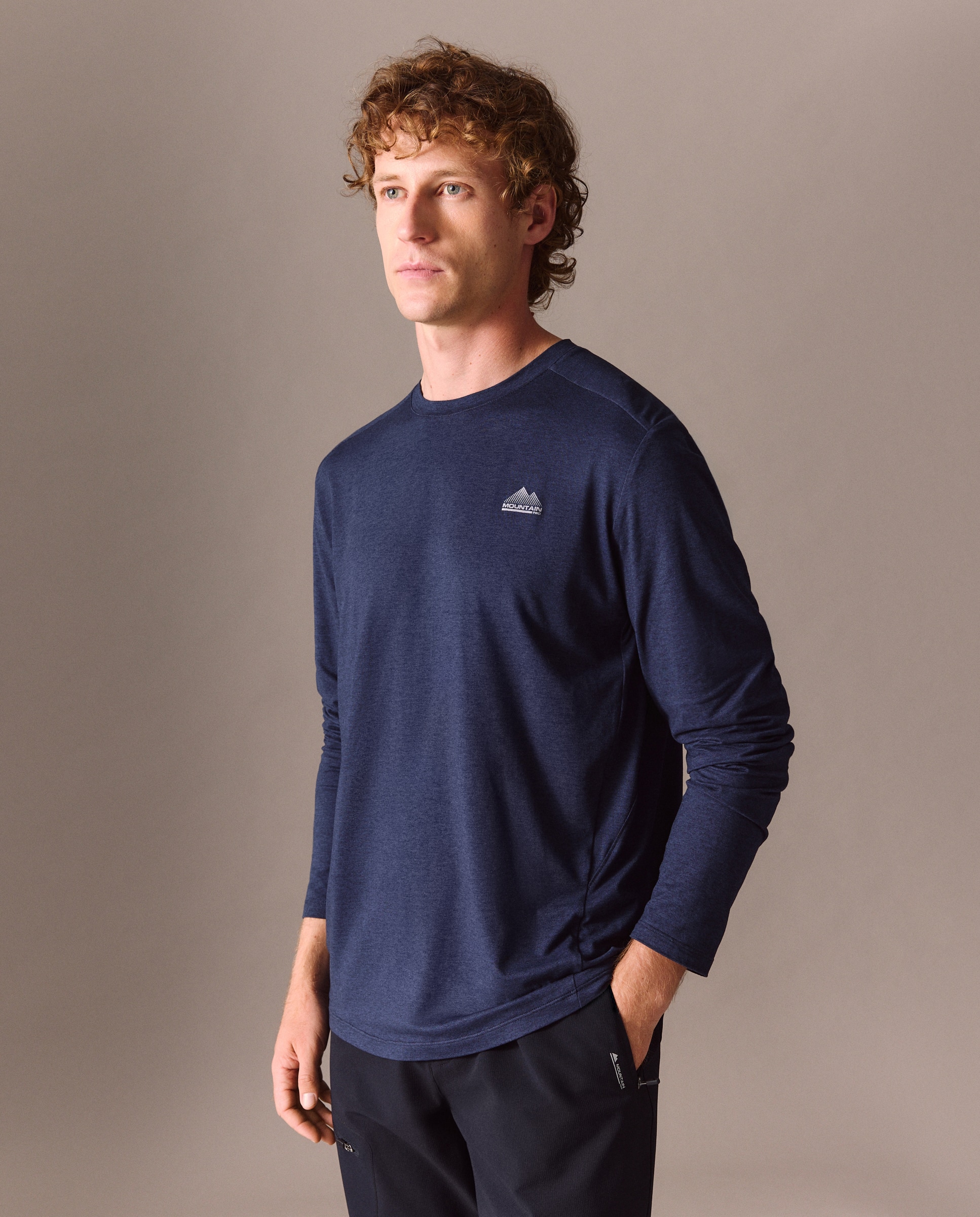 Camiseta de montaña de Mountain Pro de hombre - Azul marino Azul marino-1