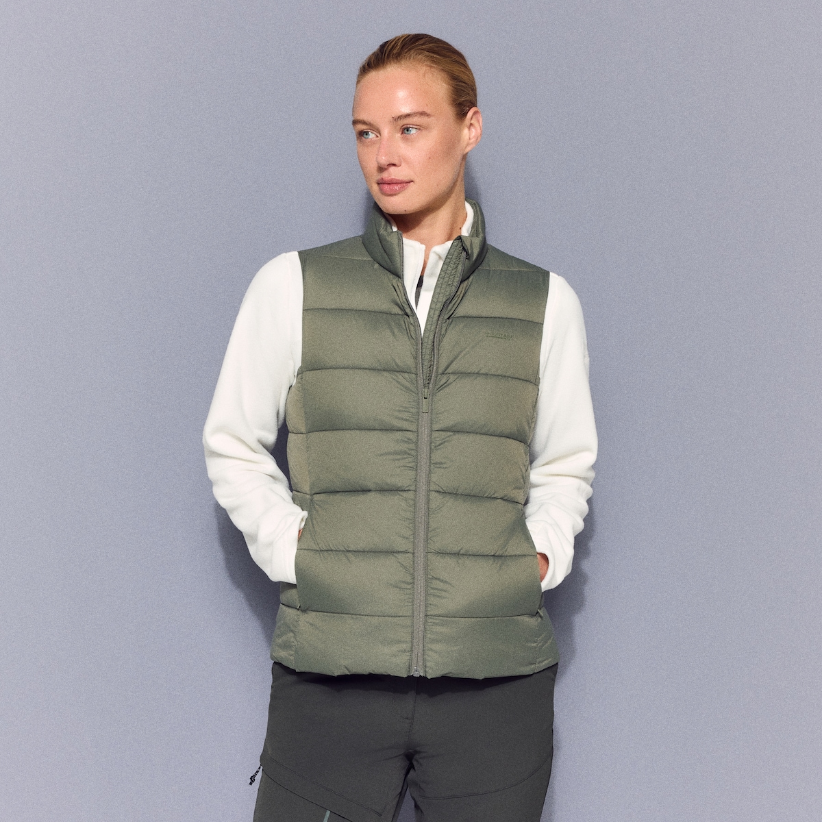 Colete de Montanha de Mulher Verde-1