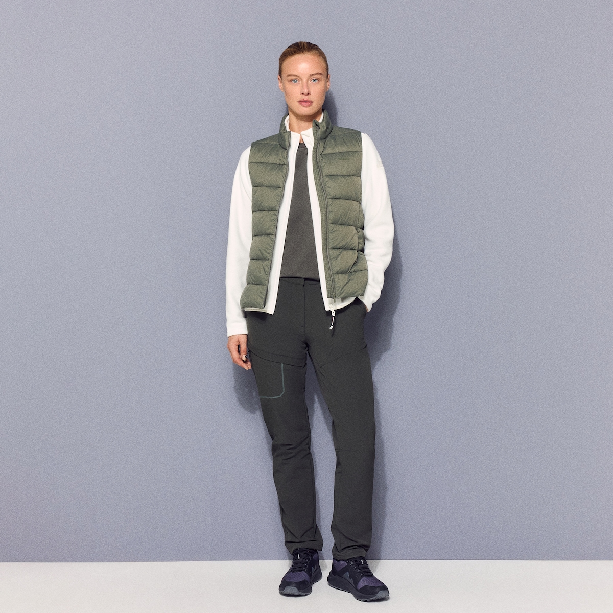 Colete de Montanha de Mulher Verde-2