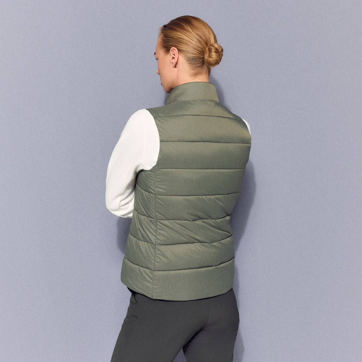 Colete de Montanha de Mulher Verde-3