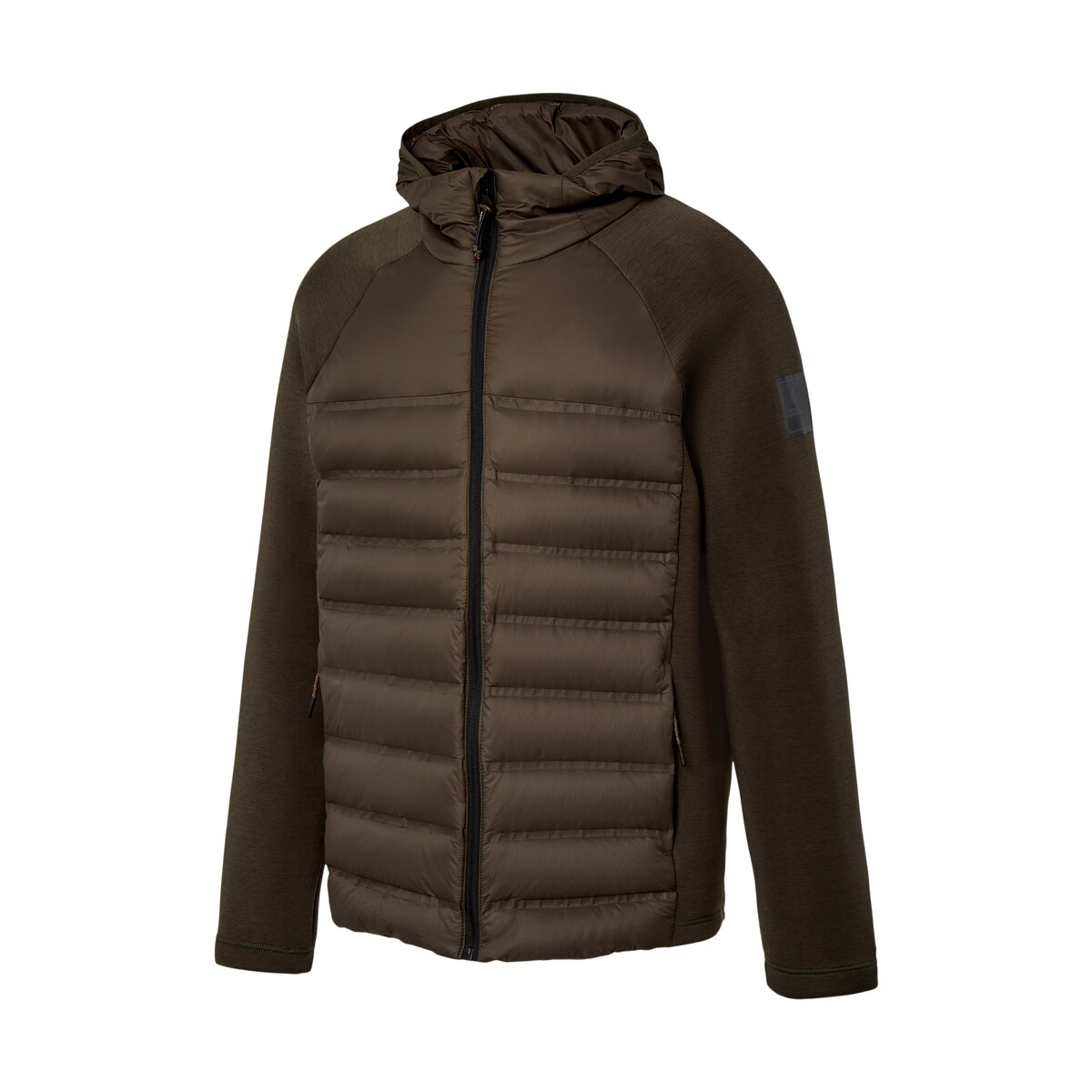 Casaco Híbrido de Homem com Enchimento de Penas de Montanha Verde-4