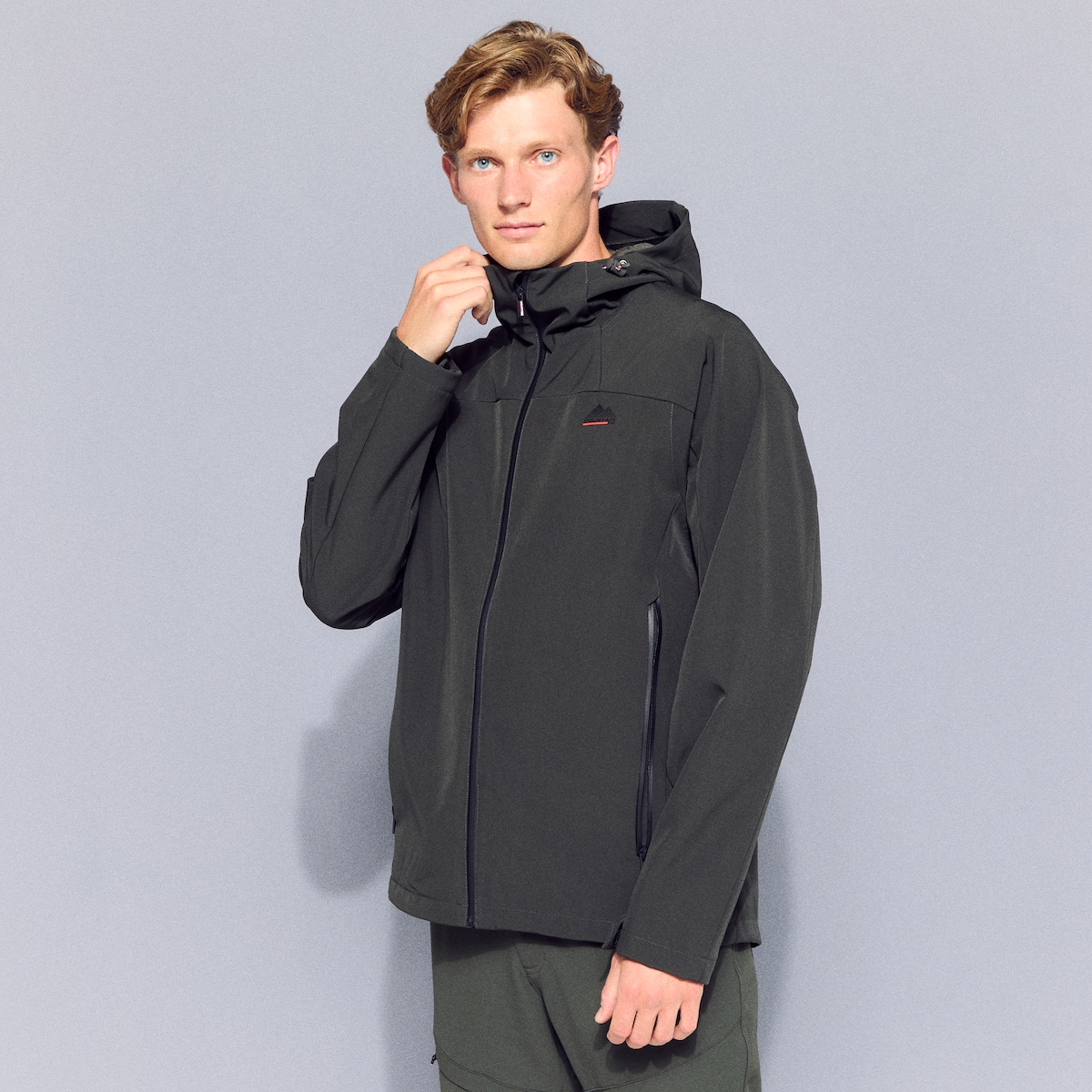 Casaco Softshell de Montanha de Homem Verde-escuro-2