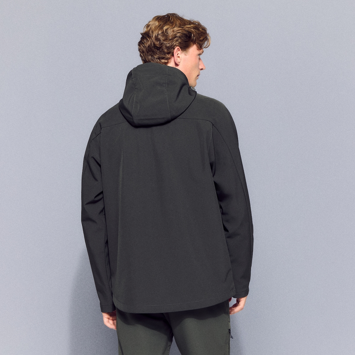 Casaco Softshell de Montanha de Homem Verde-escuro-3