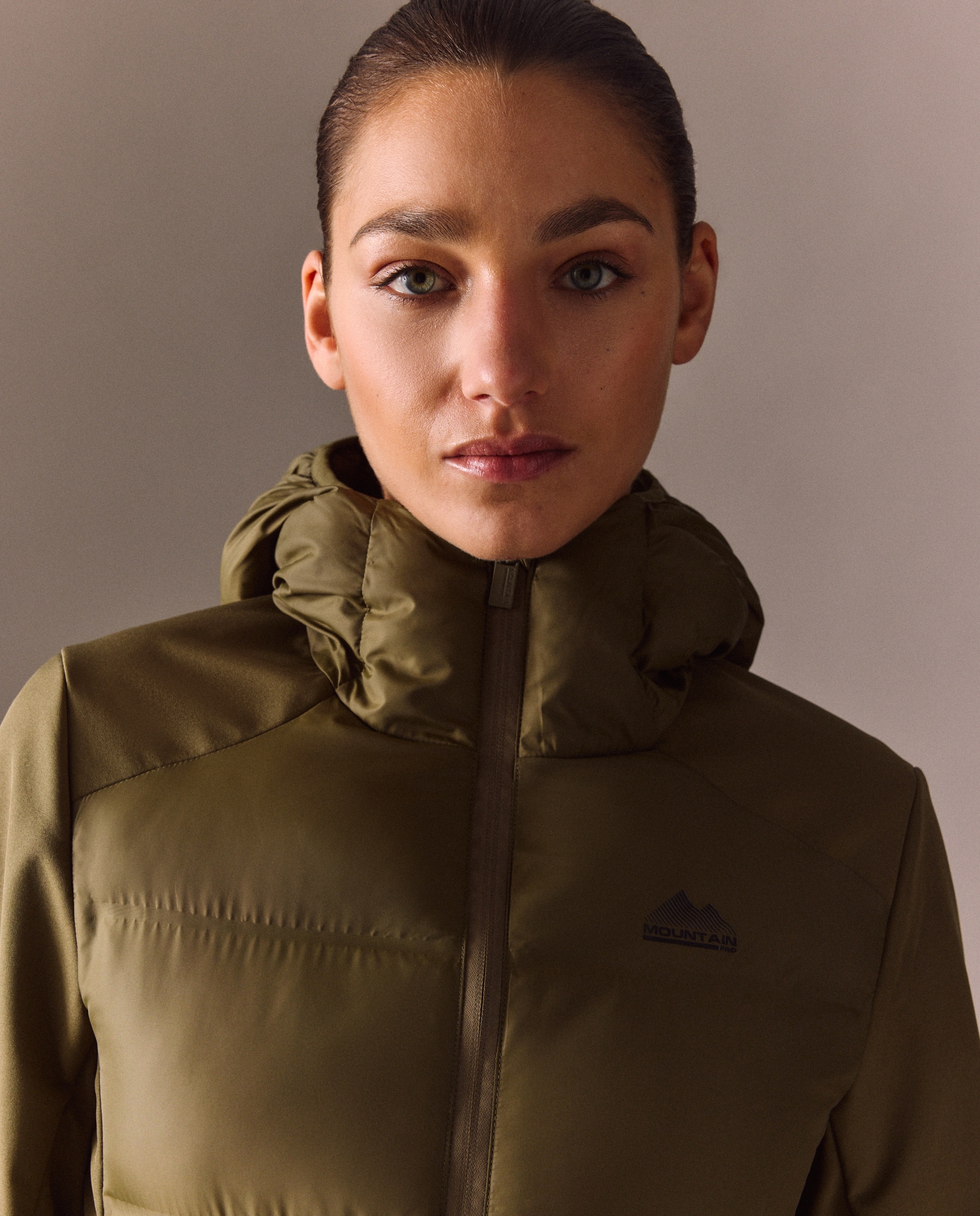 Chaqueta híbrida de montaña de Mountain Pro de mujer - Verde Verde-3