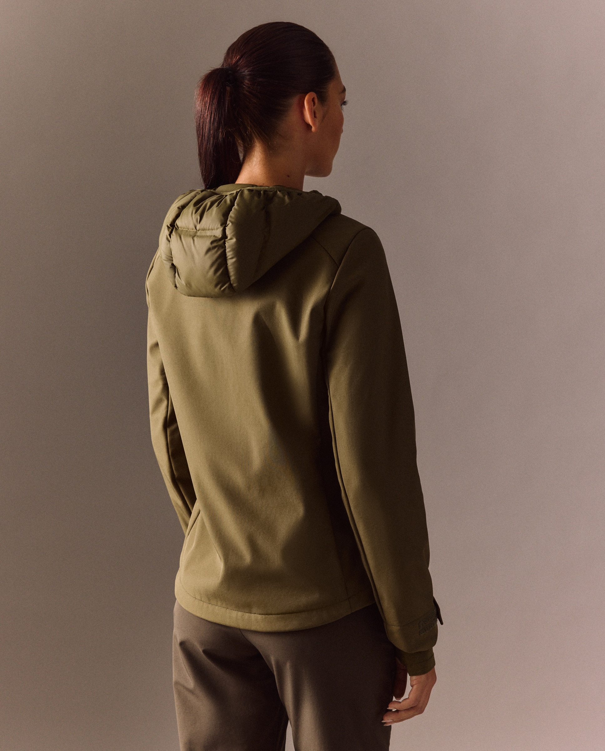 Chaqueta híbrida de montaña de Mountain Pro de mujer - Verde Verde-4