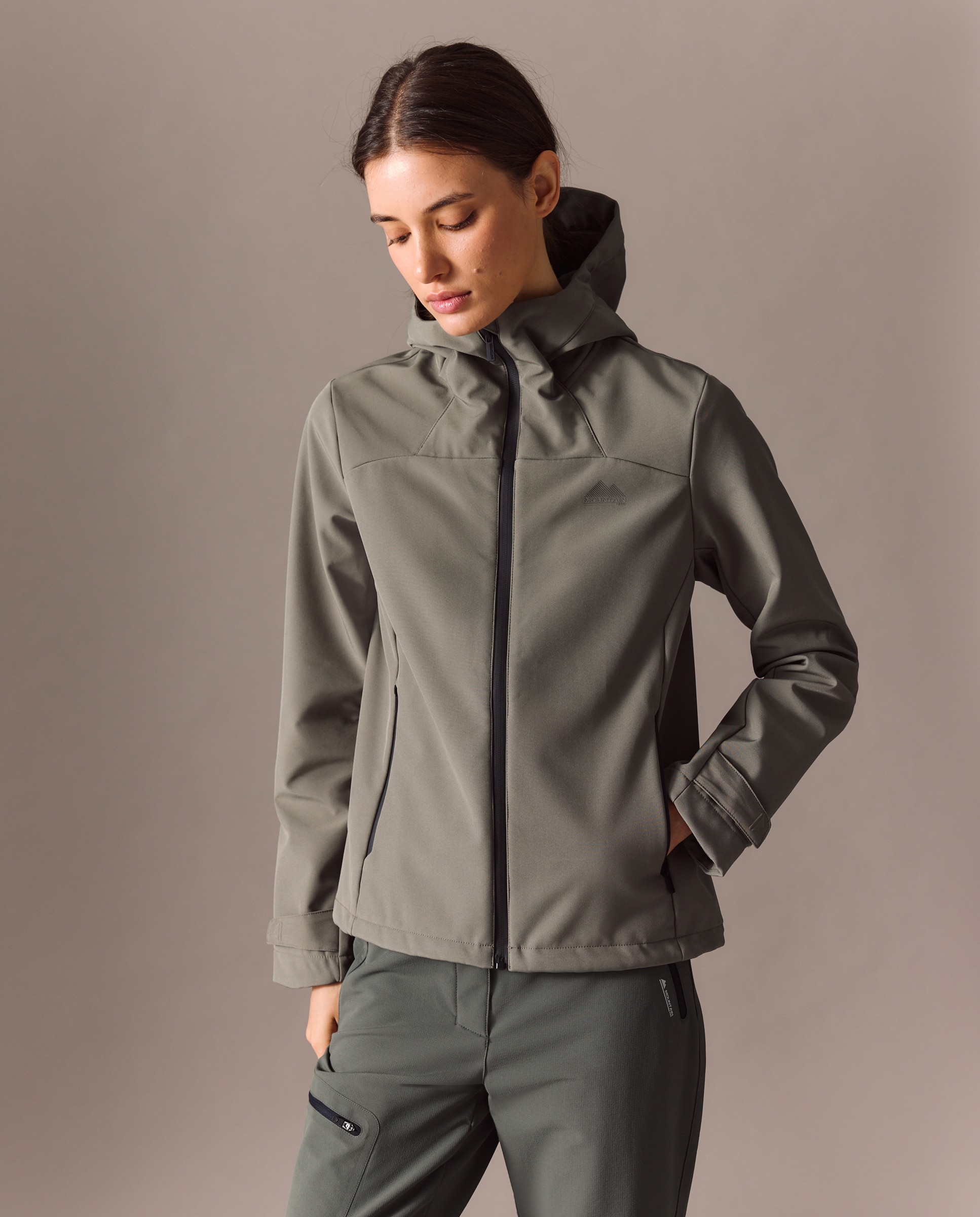 Softshell de montaña de Mountain Pro de mujer - Verde Verde-1