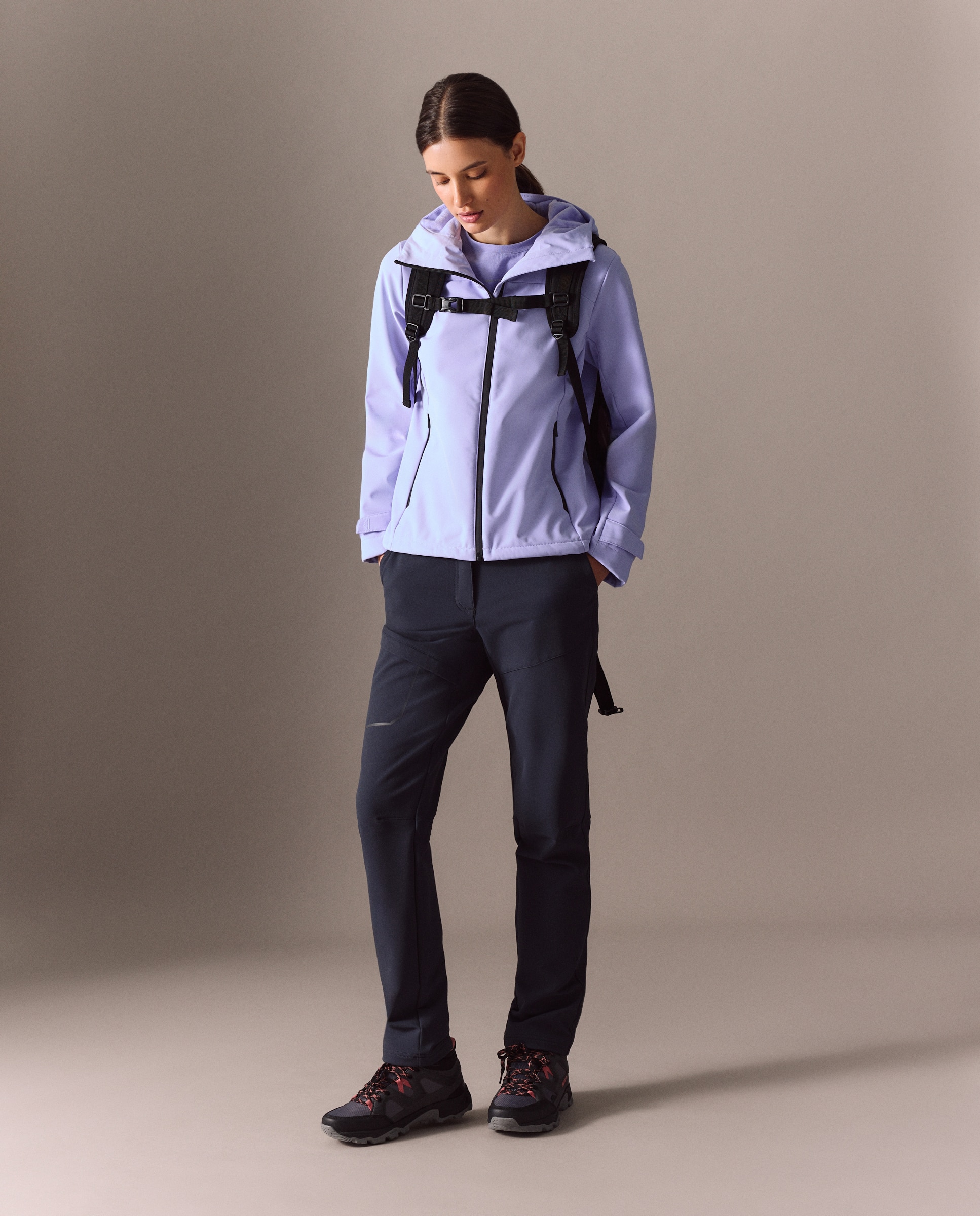 Casaco Softshell de Montanha de Mulher 284 Lilás-2
