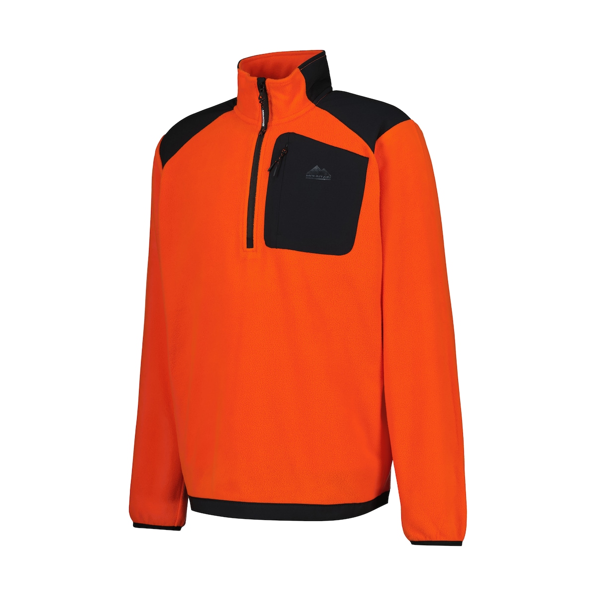 Micro Polar de 1/2 Fecho de Correr de Montanha para Homem Laranja-4