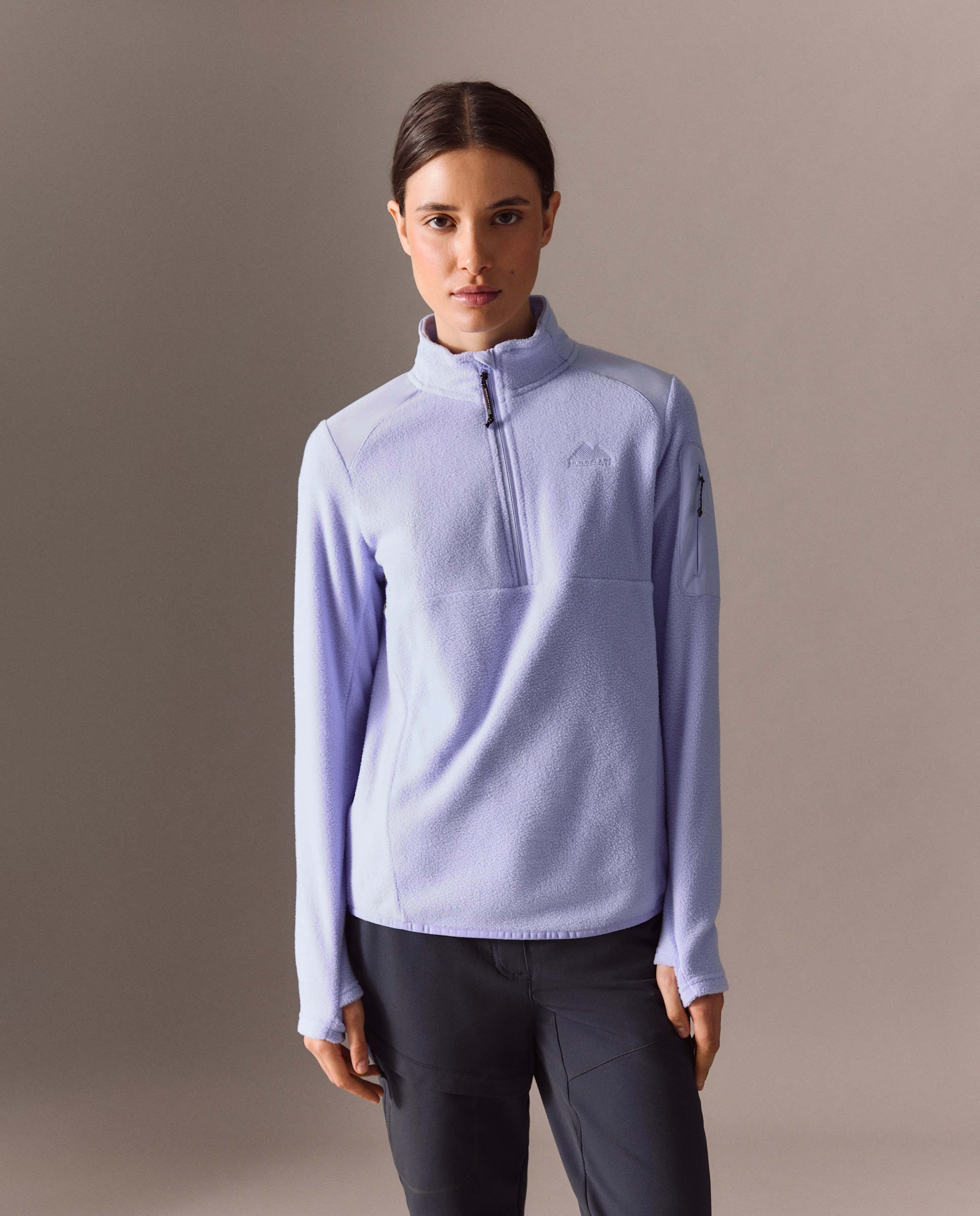 Micropolar de 1/2 cremallera de montaña de Mountain Pro de mujer - 284 Lila 284 Lila-1