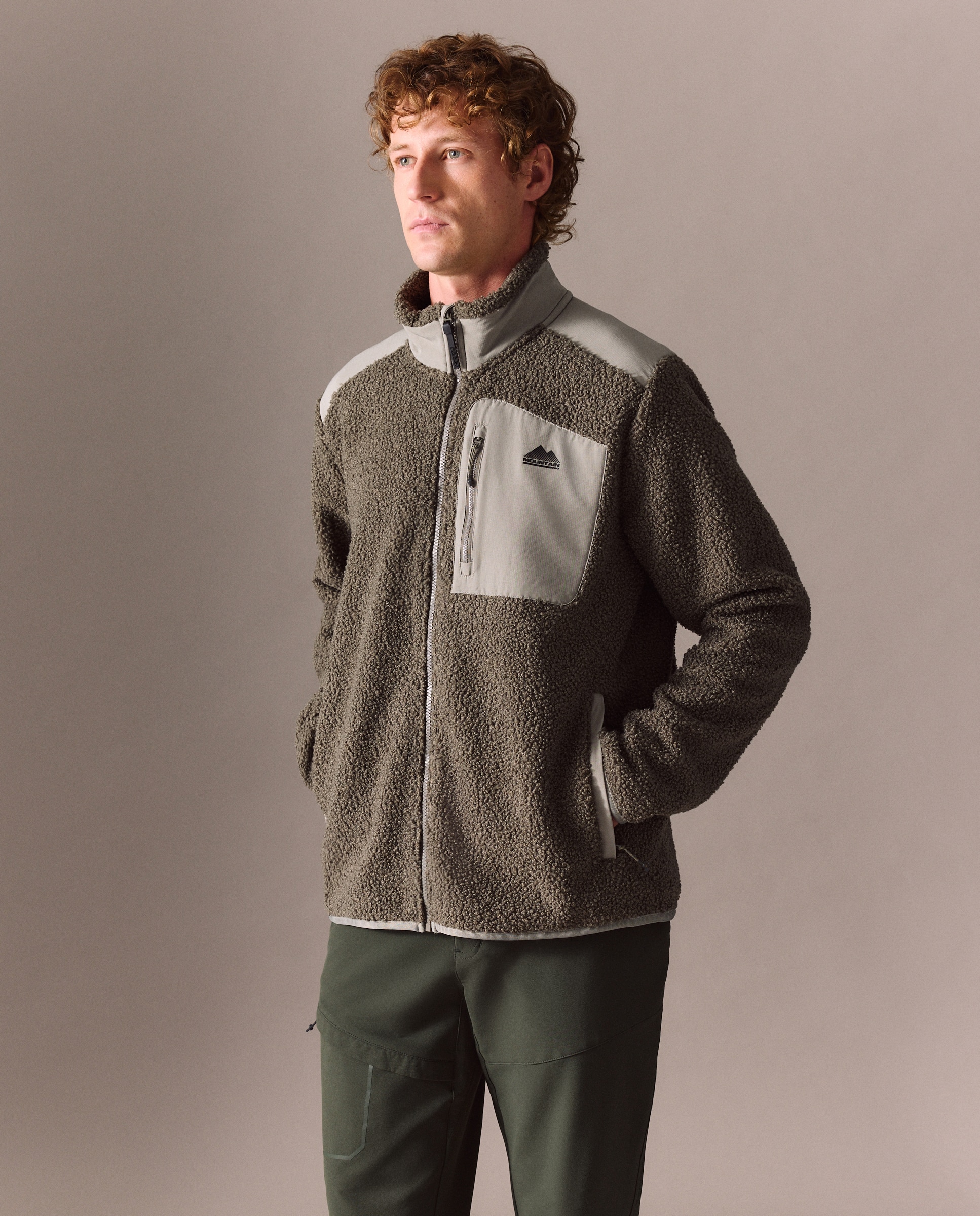 Forro polar de borrego de montaña de Mountain Pro de hombre - Verde Verde-1