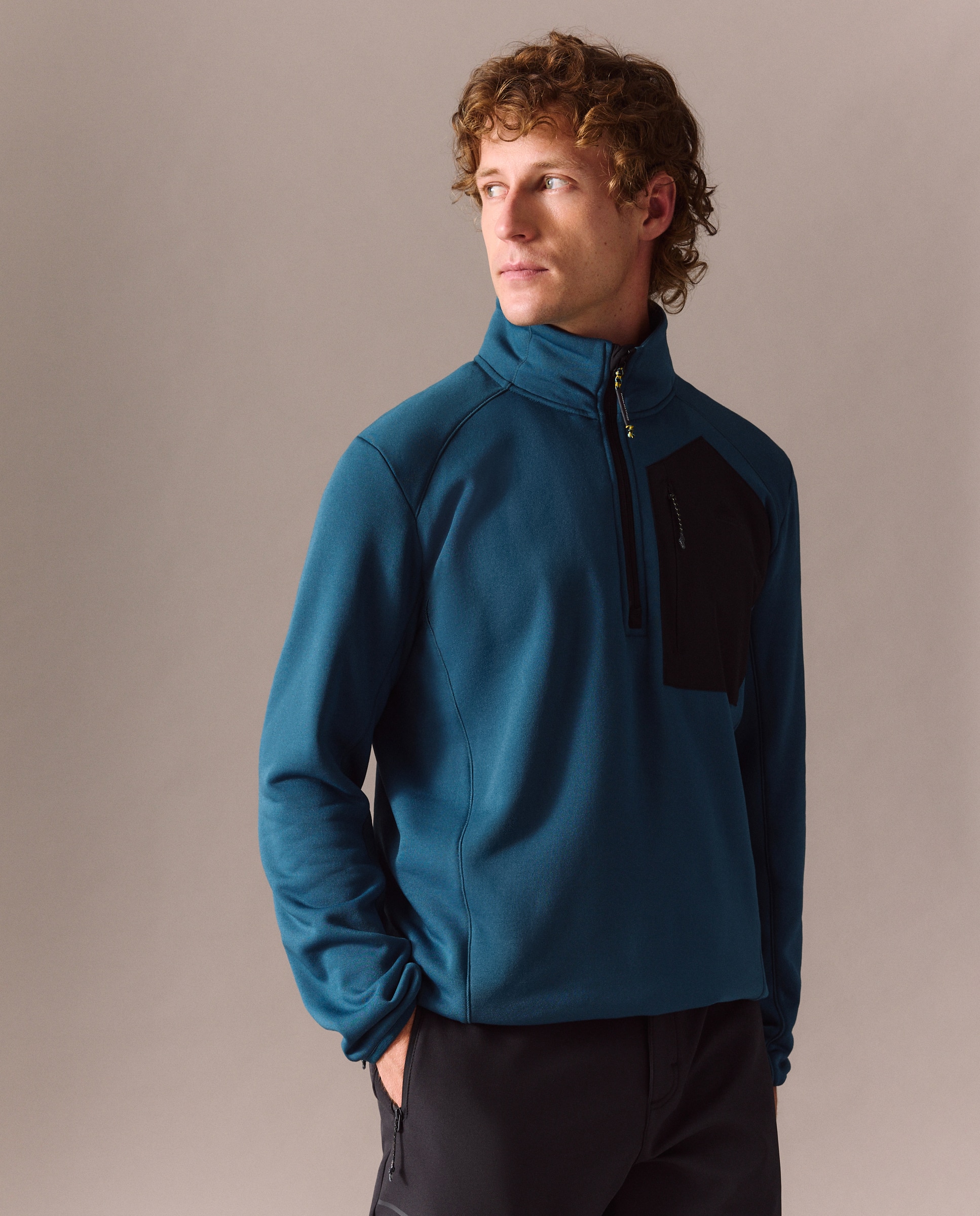 Mountain PRO Micropolar de 1/2 cremallera de montaña de de hombre Verde