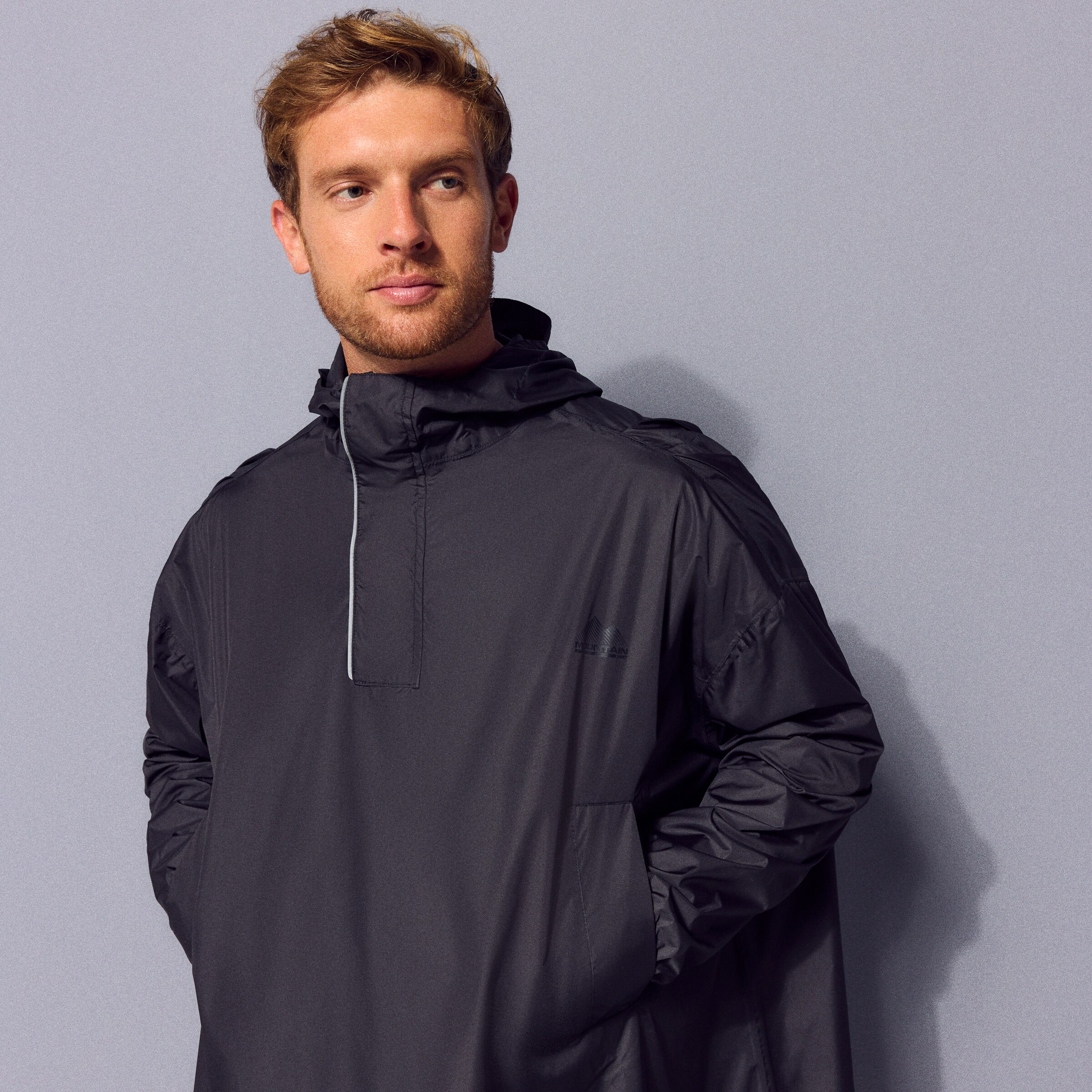 Poncho impermeable de montaña unisex Mountain Pro - Negro Negro-3