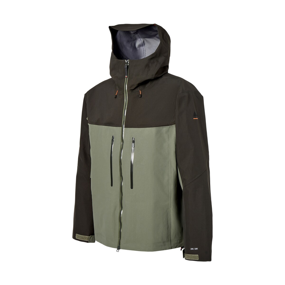 Impermeável de 3 Camadas 20k/20k de Montanha para Homem Verde-4