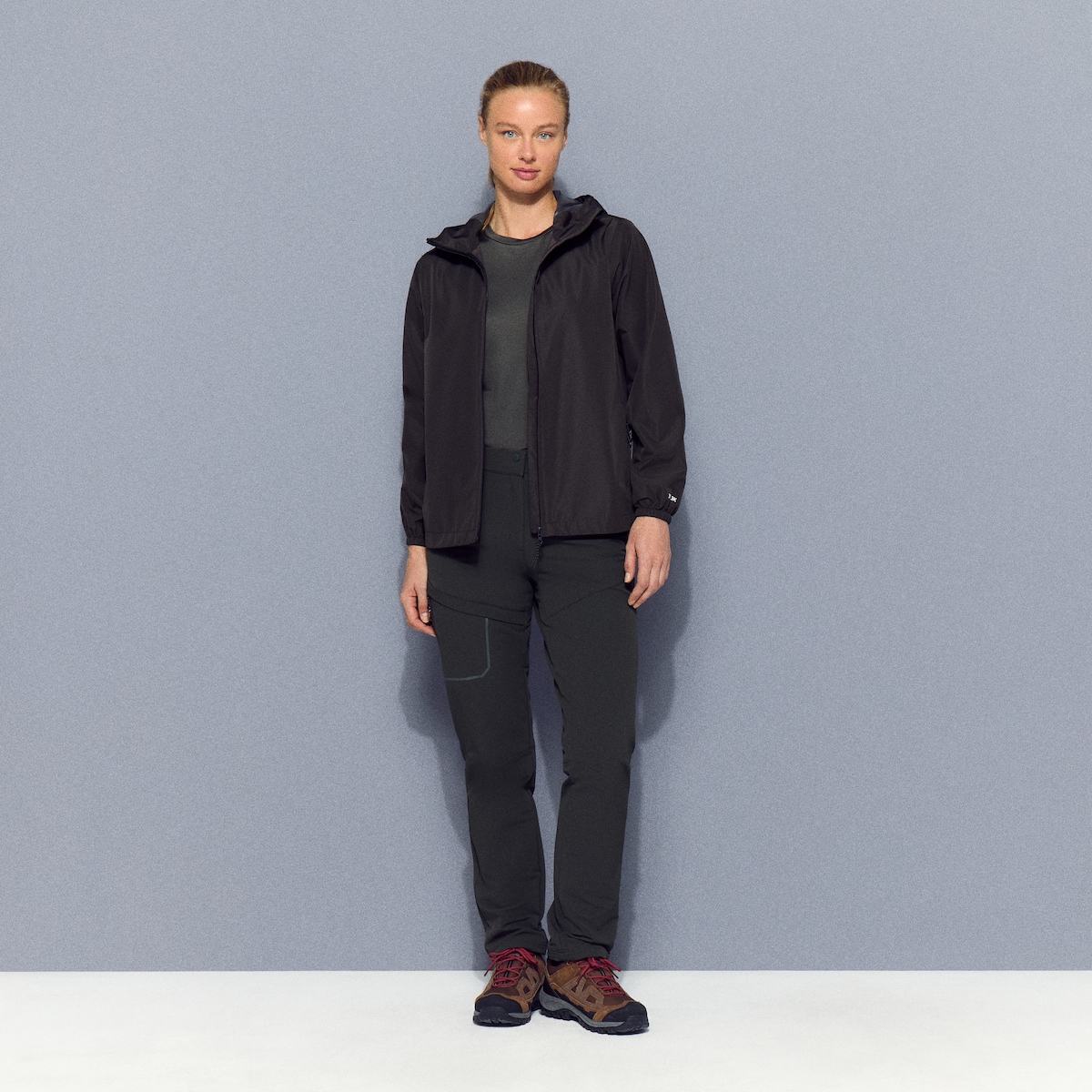 Impermeável 3K/3K de Montanha de Mulher Verde-escuro-2