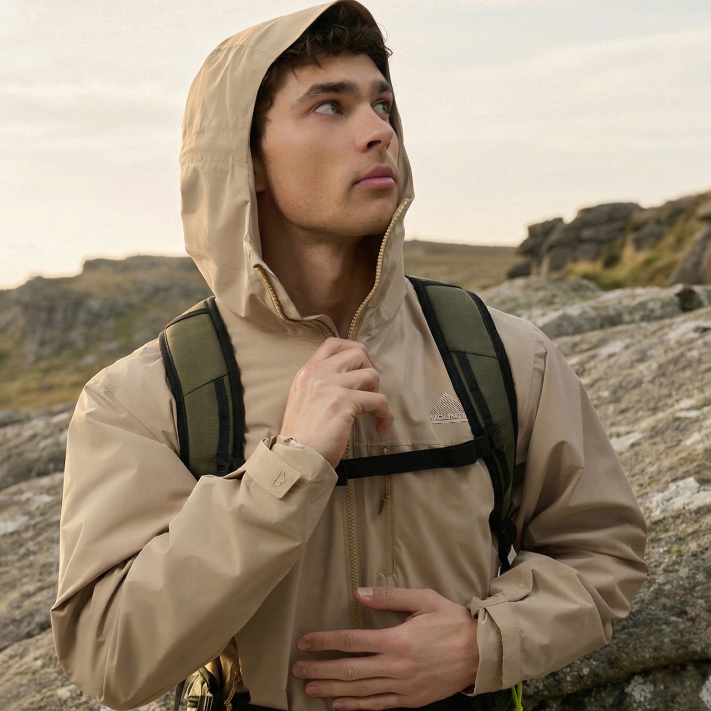 Casaco 5K/5K Impermeável de Montanha Mountain Pro Camel-1