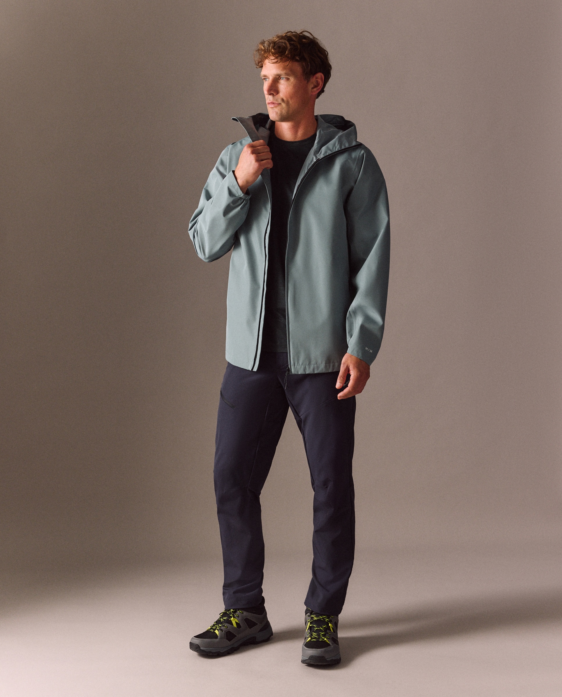 Impermeable 3K/3K de montaña de Mountain Pro de hombre - Verde Verde-2
