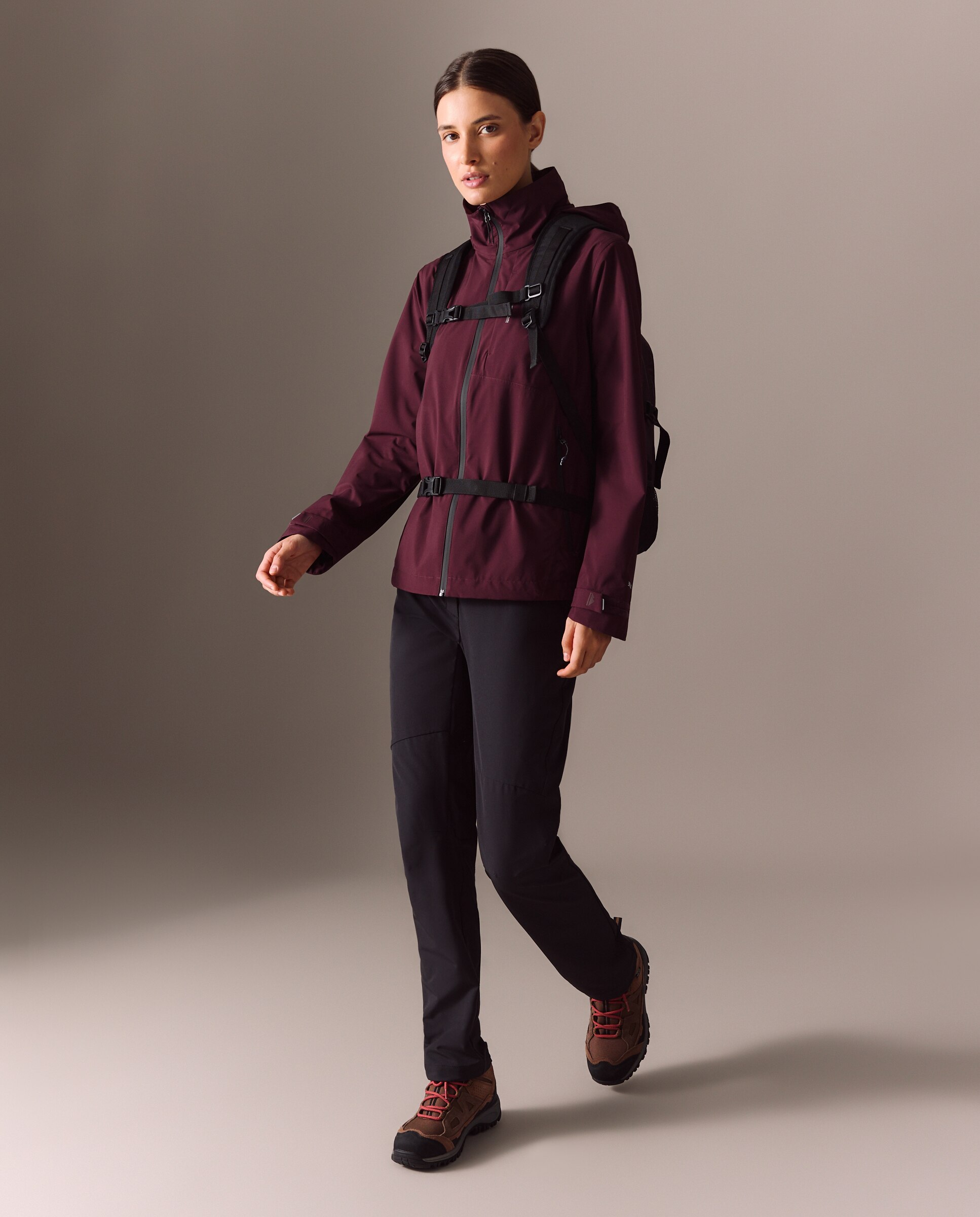 Impermeable 3K/3K de montaña de Mountain Pro de mujer - Burdeos Burdeos-2