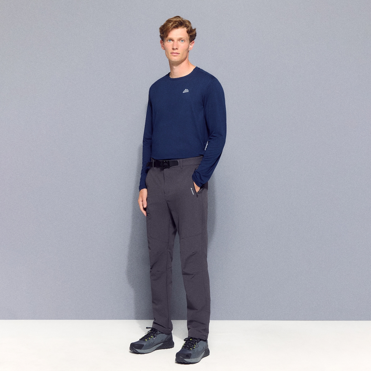 Calças de Montanha de Homem Cinzento-1