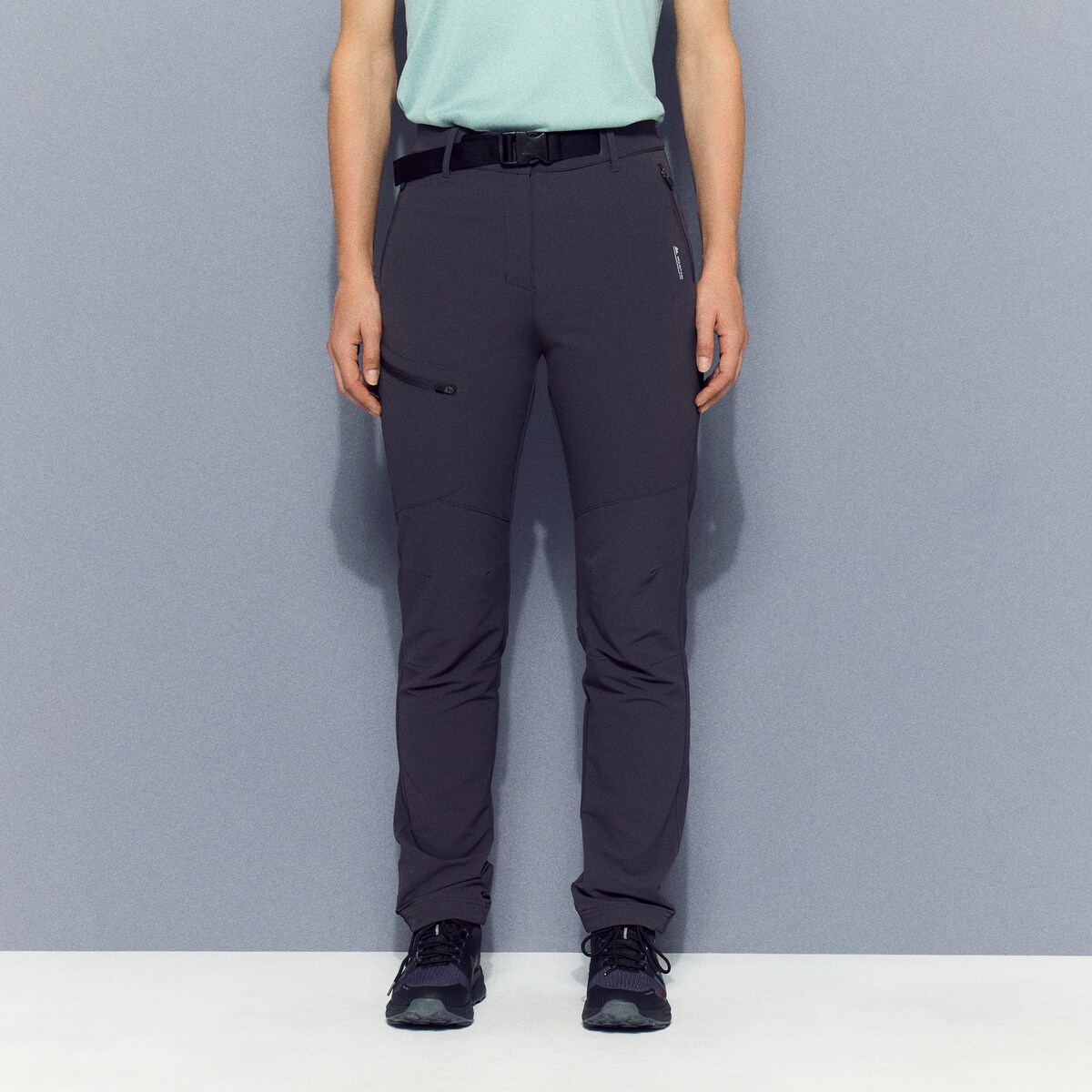 Calças de Montanha de Mulher Cinzento-2