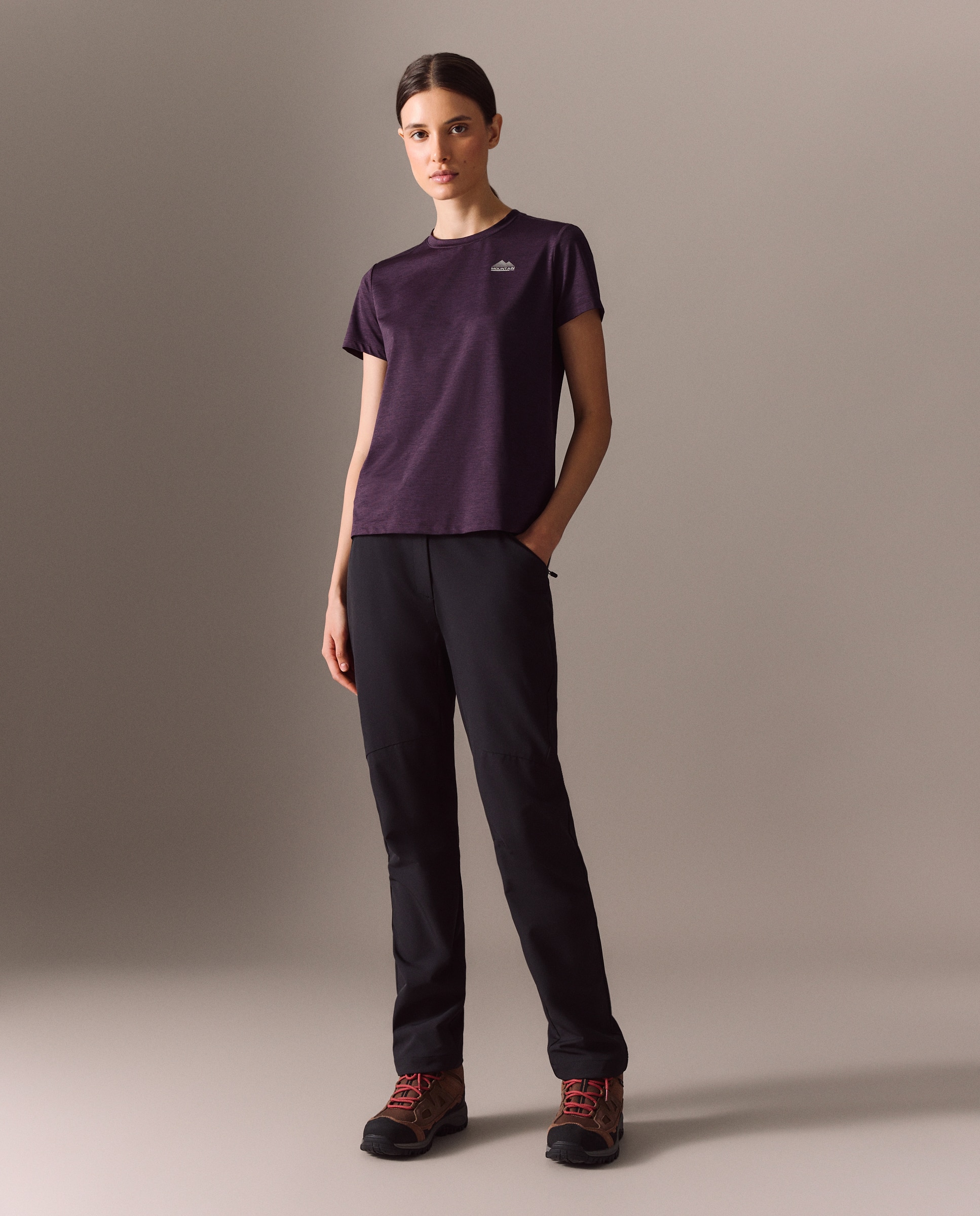 Pantalón largo de montaña de Mountain Pro de mujer - Negro Negro-1